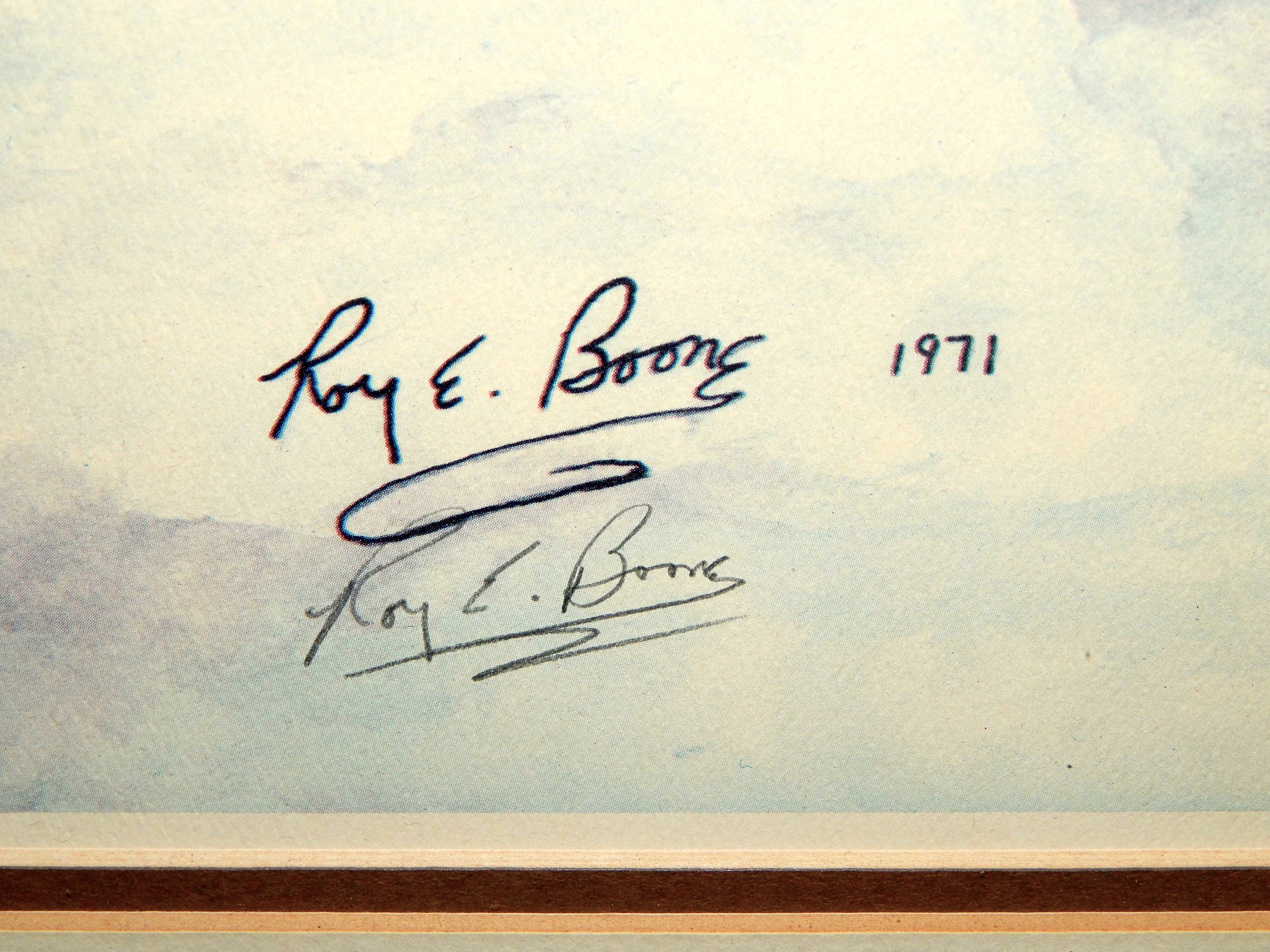 Roy E. Boone Signed Limited Edition Lithograph Of A Wild Rabbit