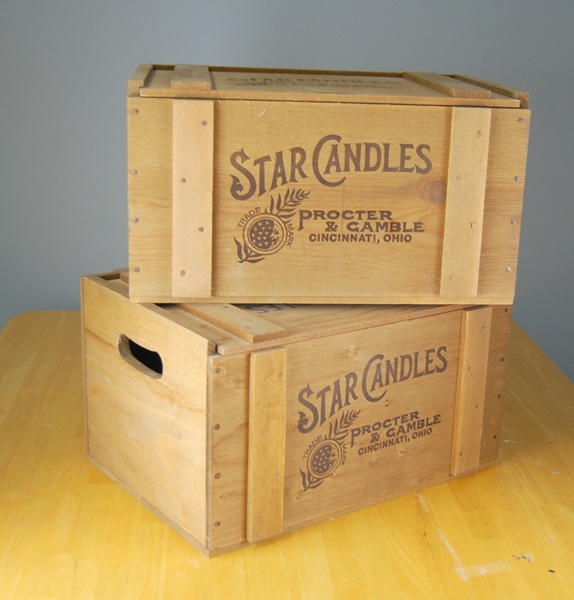 Procter and Gamble Star Candles Crates