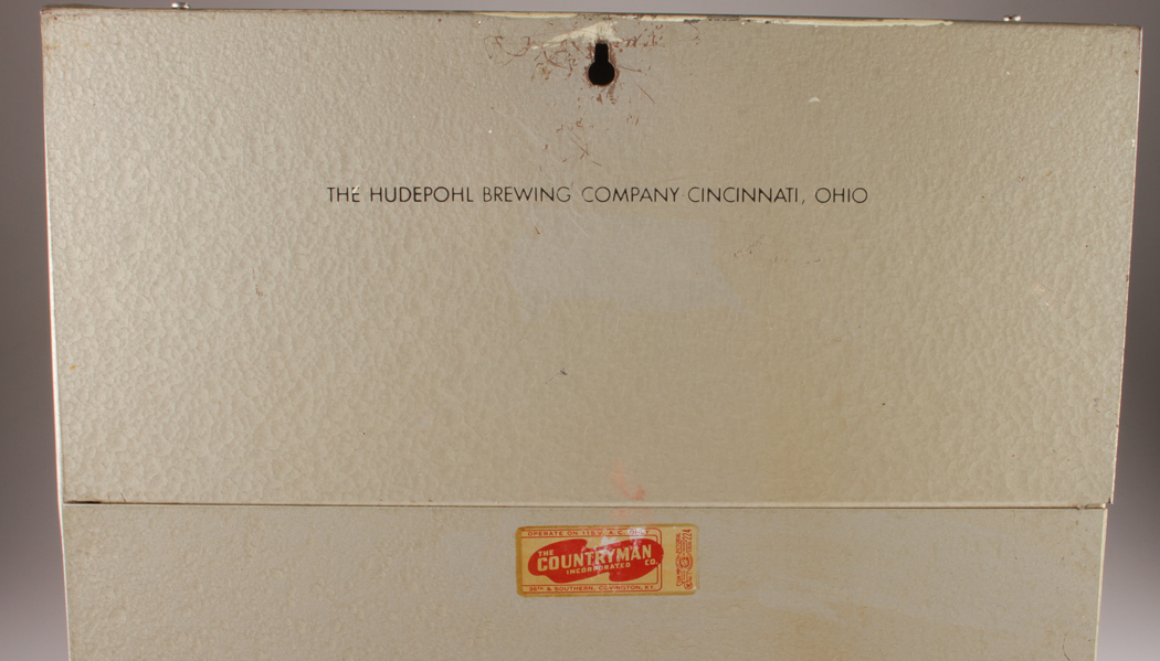 The Countryman Inc. Co. "Hudepohl" Square Advertising Clock