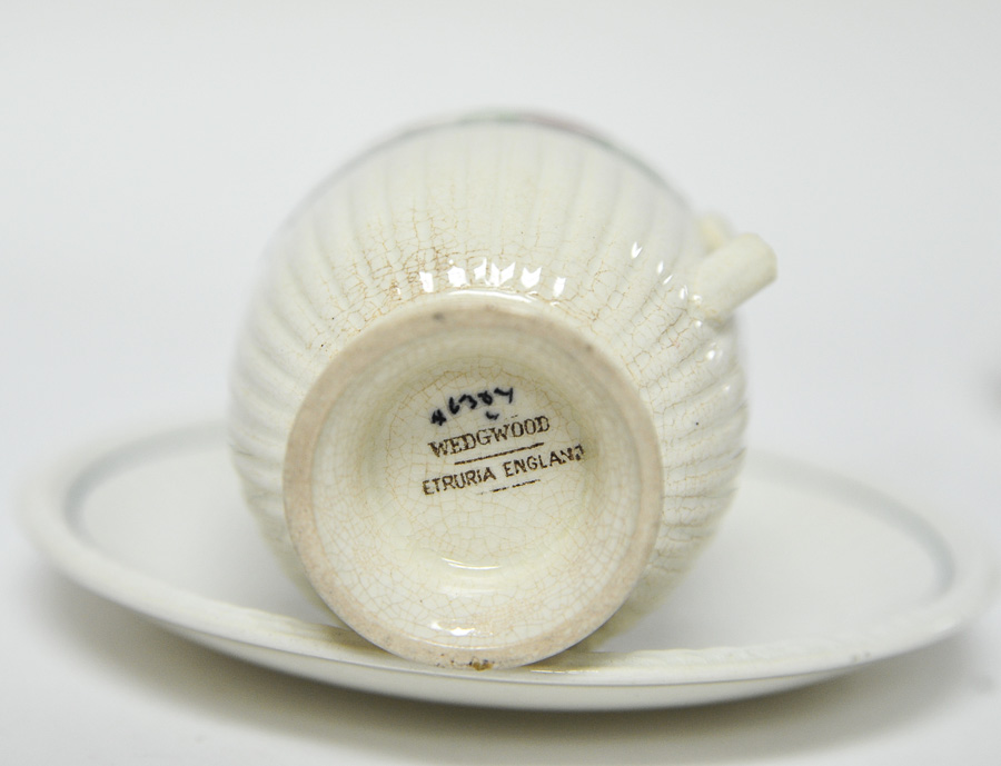 Set of Four Antique Belmar Wedgwood Demitasse Cups and Saucers