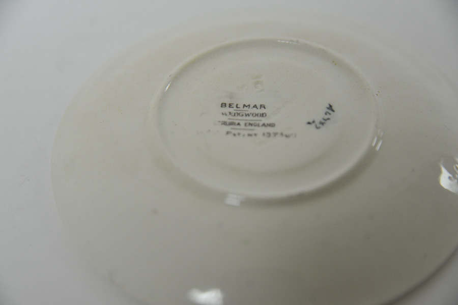 Set of Four Antique Belmar Wedgwood Demitasse Cups and Saucers