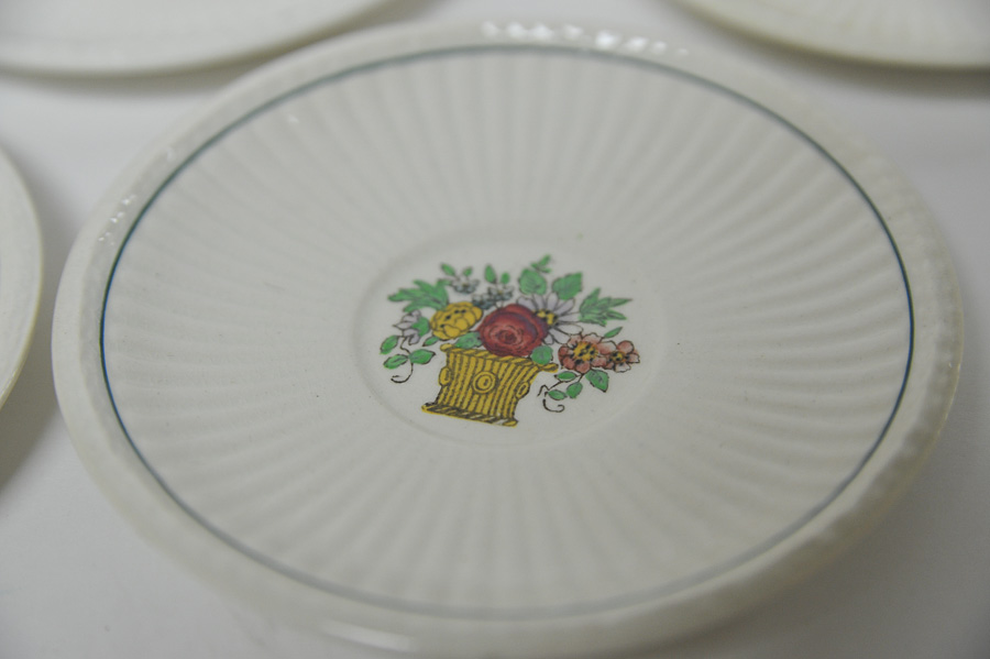 Set of Four Antique Belmar Wedgwood Demitasse Cups and Saucers