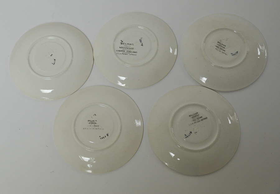 Set of Four Antique Belmar Wedgwood Demitasse Cups and Saucers