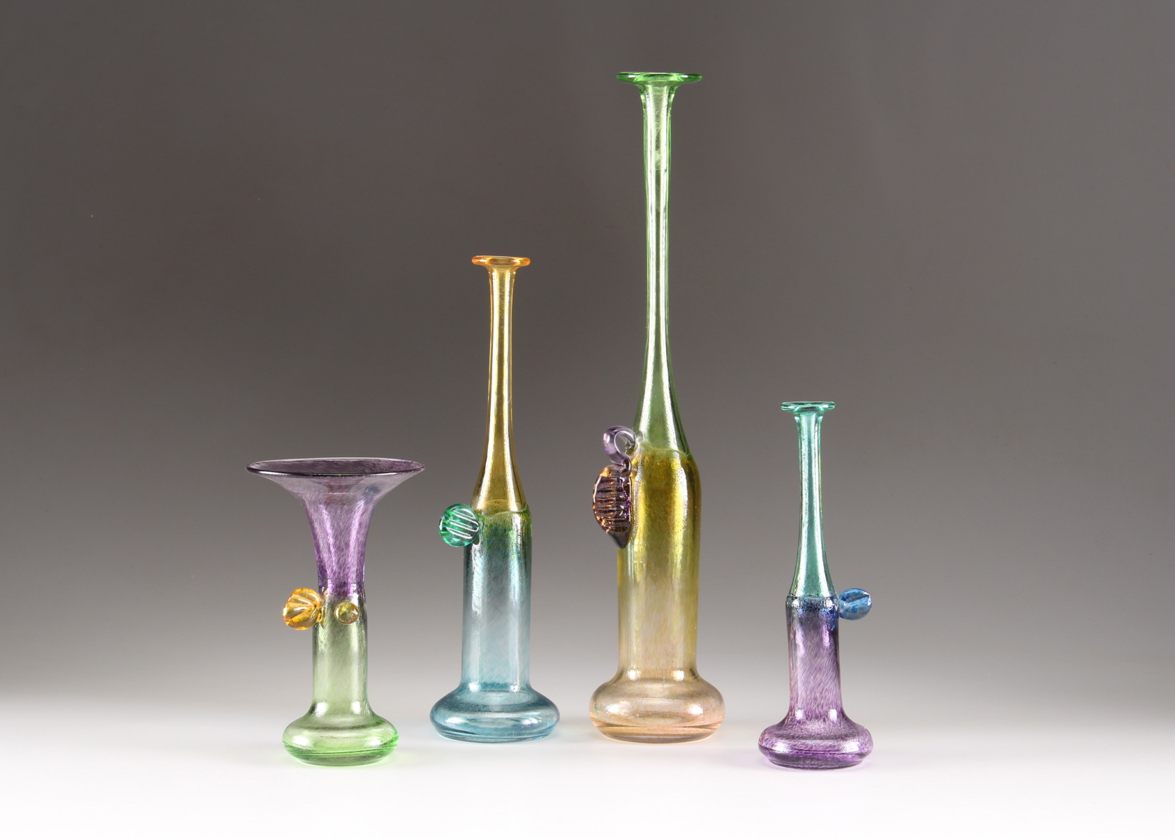 Collection of Four Kosta Boda Vases