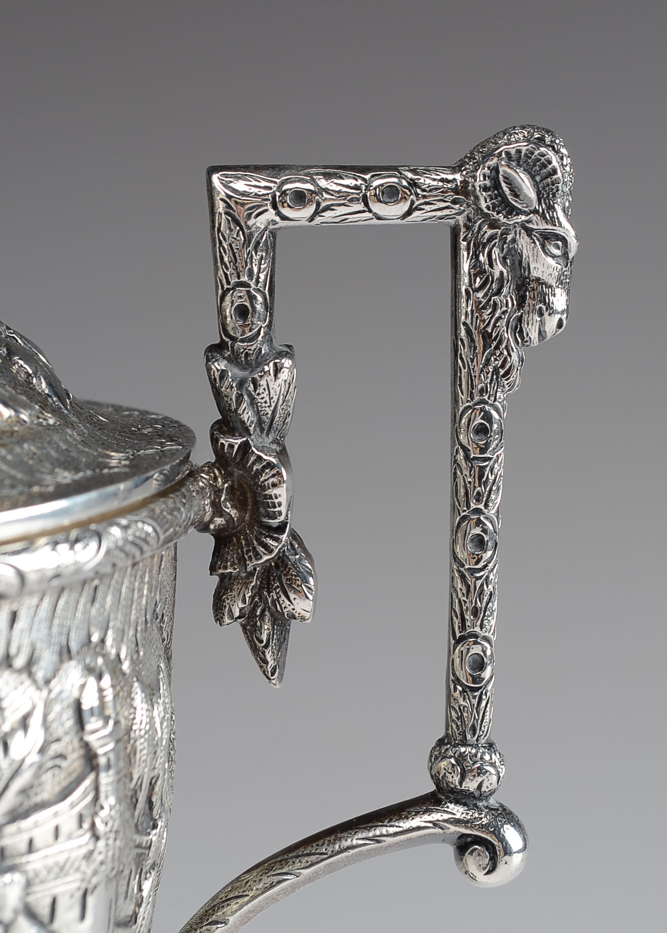 Antique S. Kirk & Sons Sterling Silver Repousse Sugar Bowl