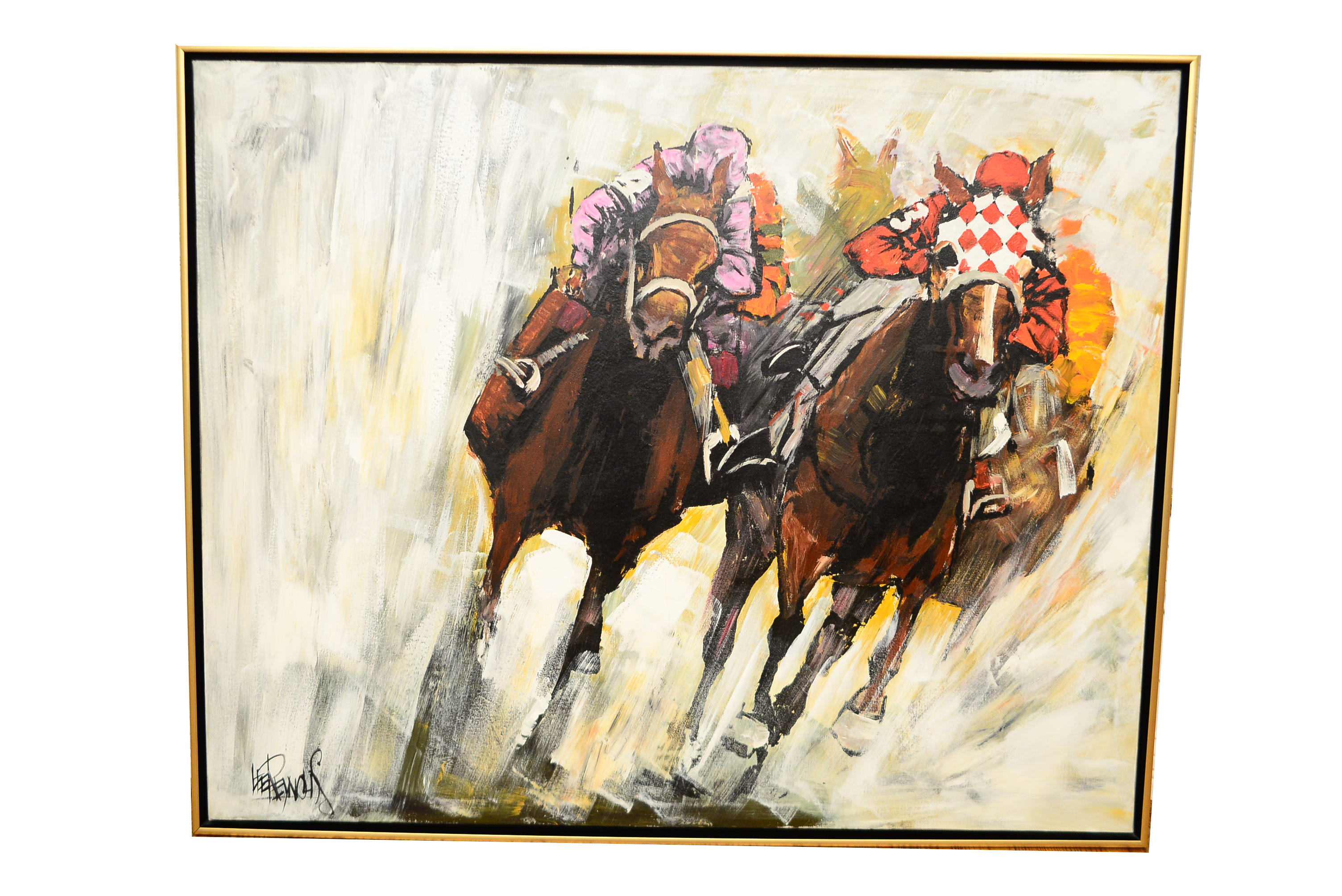 Lee Reynolds "Three Four Action" Racing Painting
