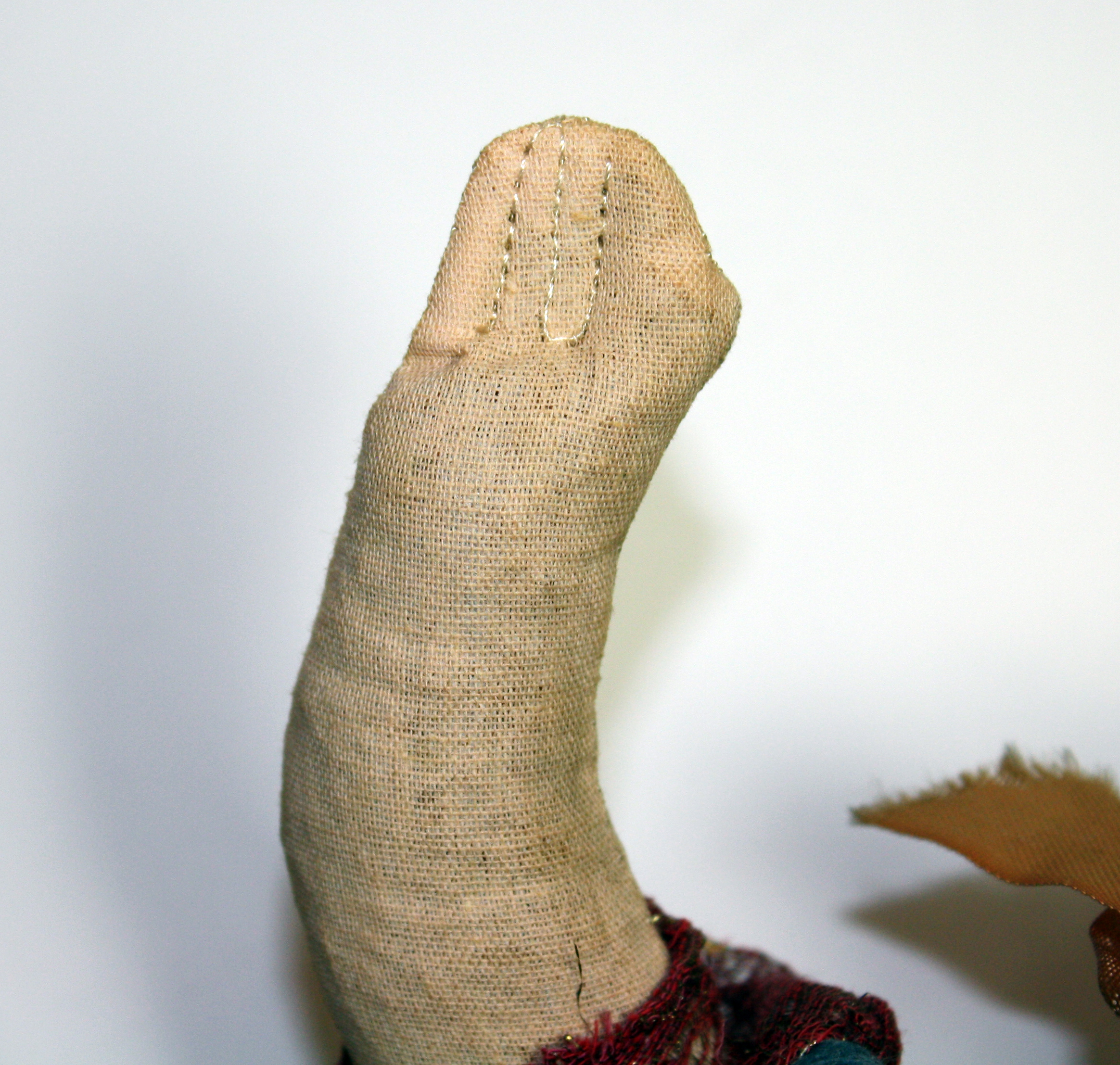 Antique Paper Mache and Cloth Dolls with Straw Bodies