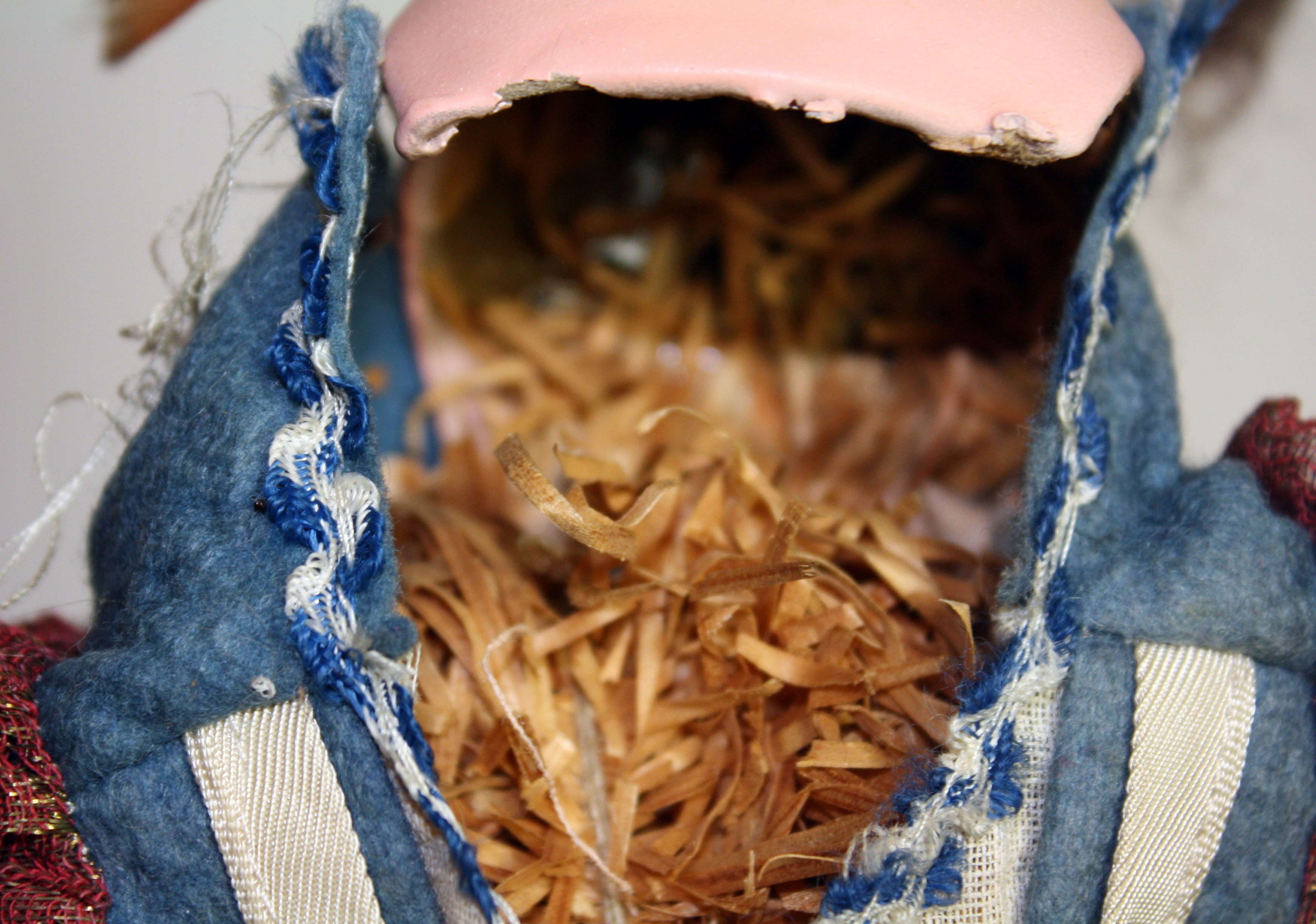 Antique Paper Mache and Cloth Dolls with Straw Bodies