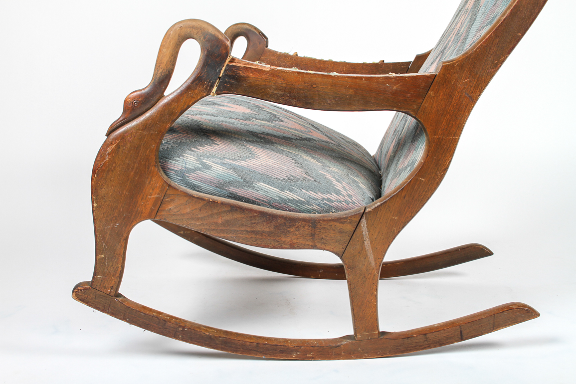 Early 20th Century Gooseneck Rocking Chair