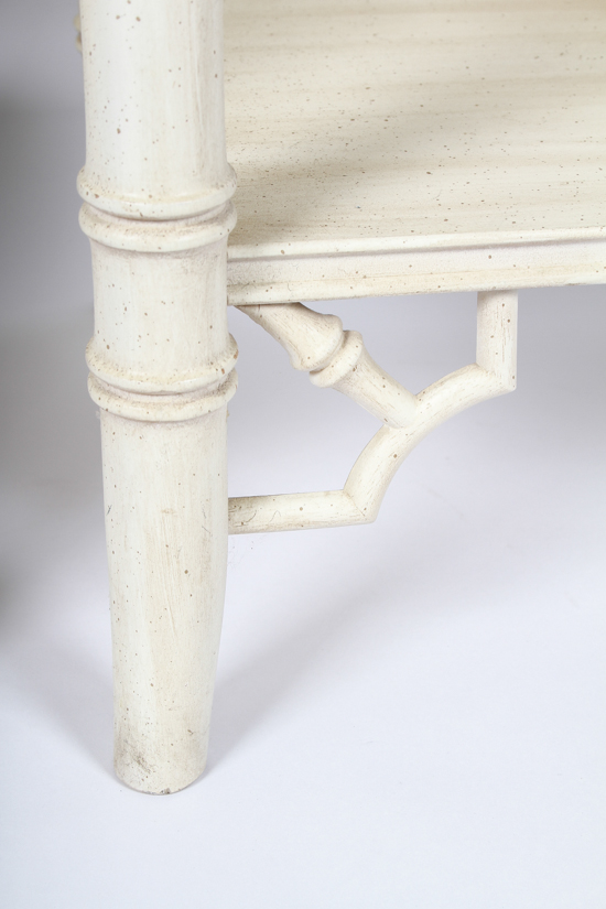 Pair of Vintage Thomasville Allegro Faux Bamboo Nightstands