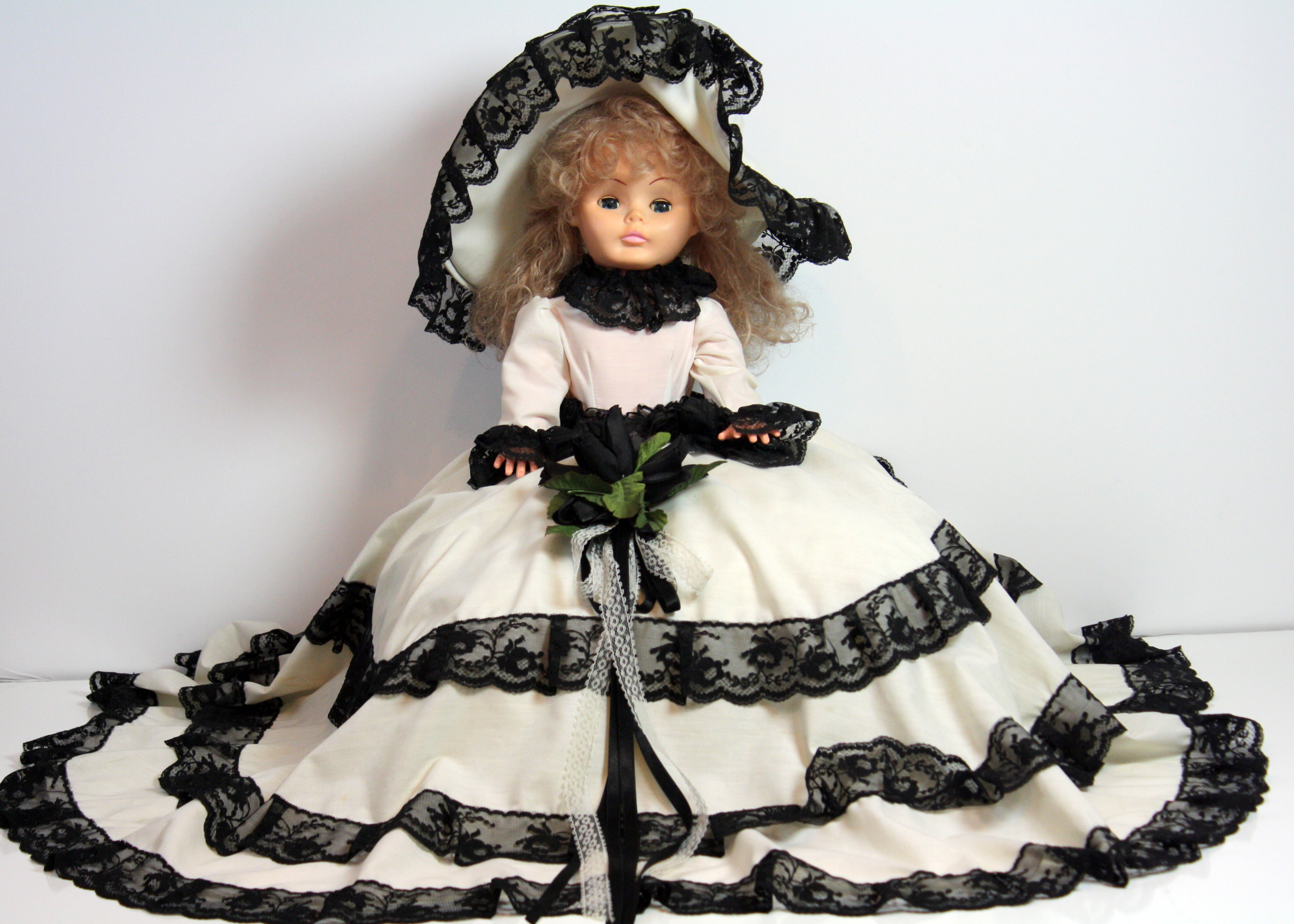 Vintage Lovee Pillow Doll with Blonde Hair and Blue Shut Eyes