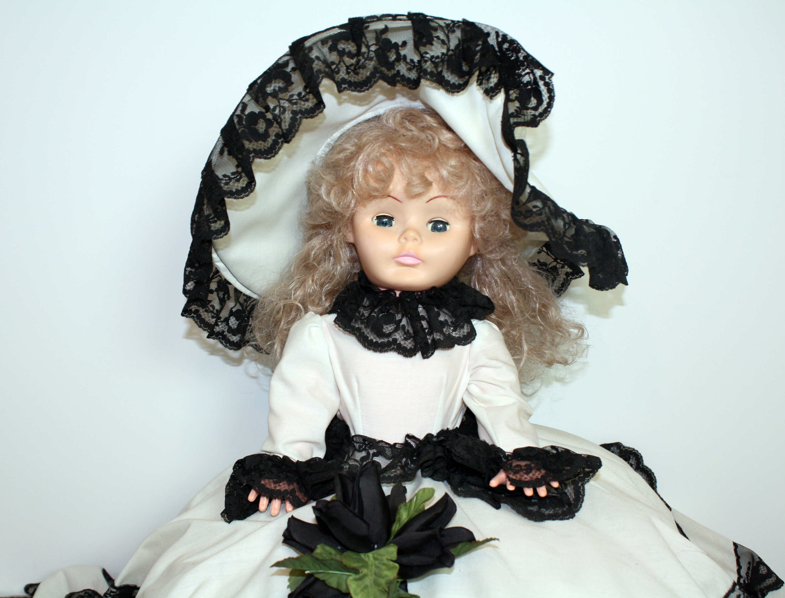 Vintage Lovee Pillow Doll with Blonde Hair and Blue Shut Eyes