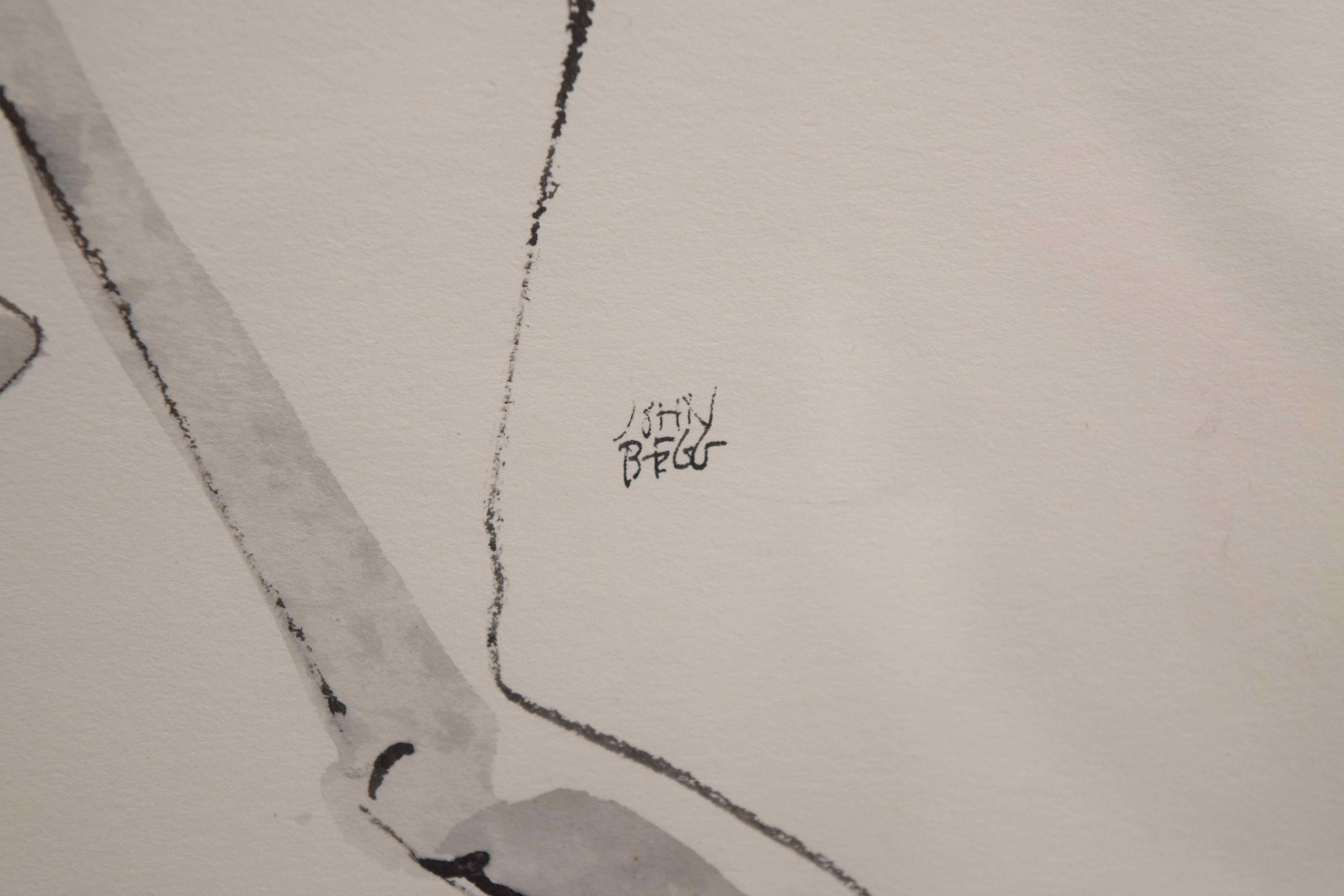 Pair of Nude Black-and-White Watercolors by John Alfred Begg