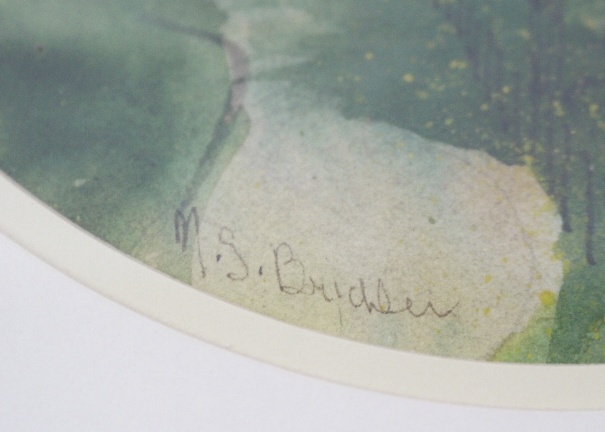 Original Watercolor Signed by M.S.Brichler