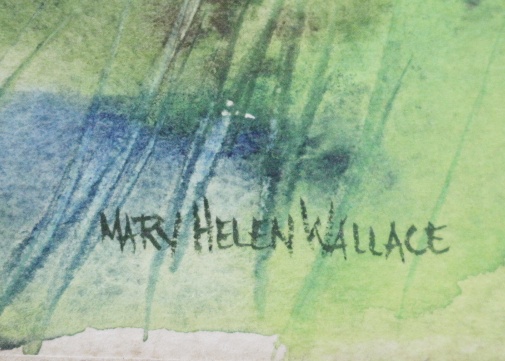 Original Mary Helen Wallace Watercolor and Resin Geese Figurines