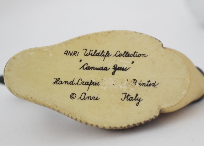 Original Mary Helen Wallace Watercolor and Resin Geese Figurines