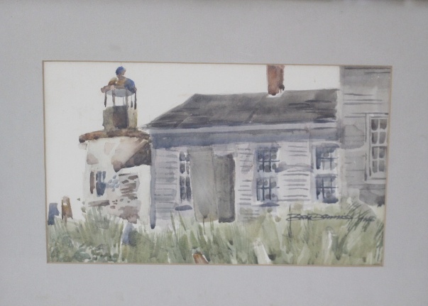 Original Watercolor Painting, "Lighthouse" by Don Dennis