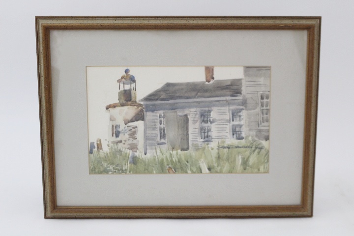 Original Watercolor Painting, "Lighthouse" by Don Dennis