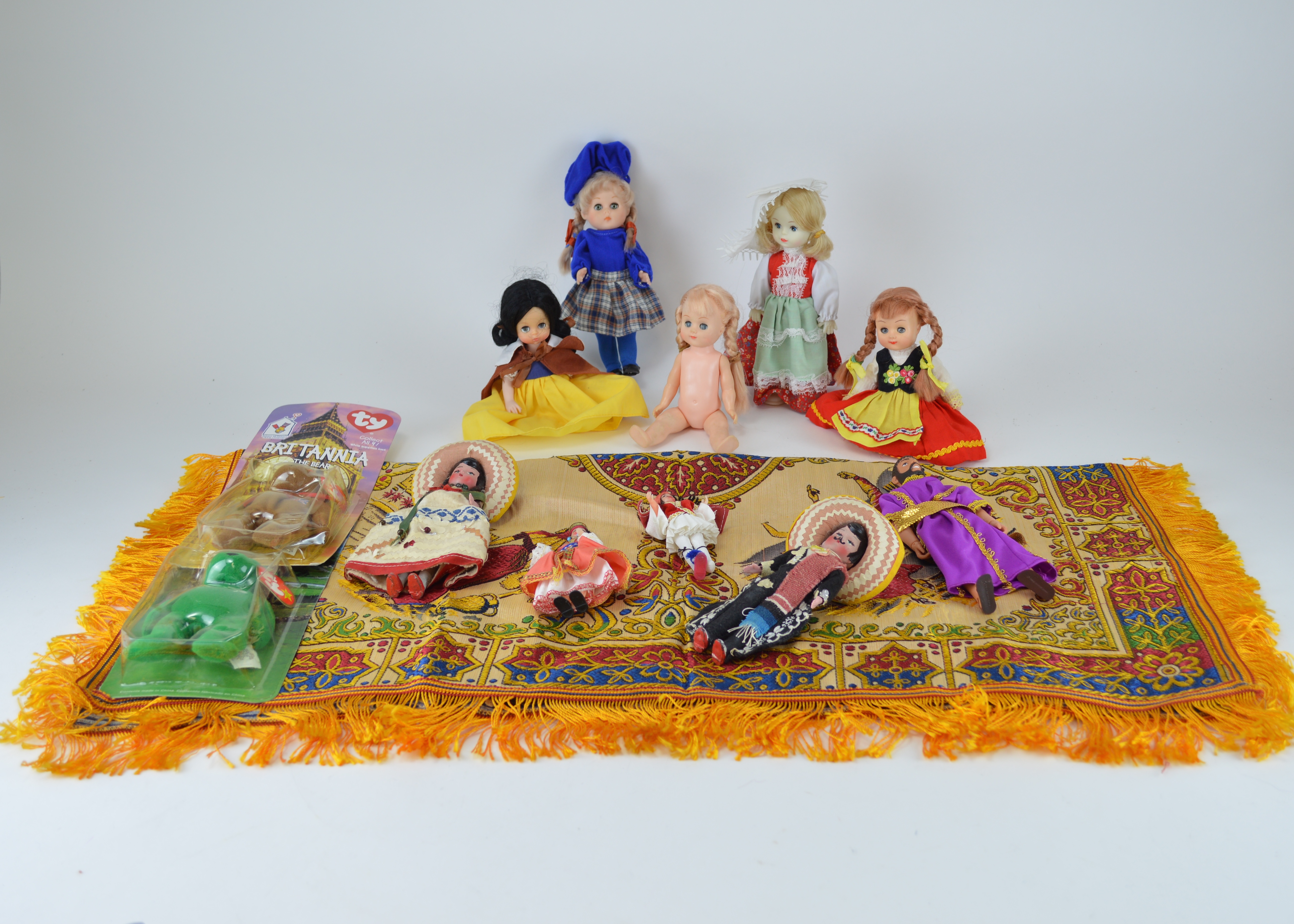 Vintage International Dolls and Windmill Tapestry