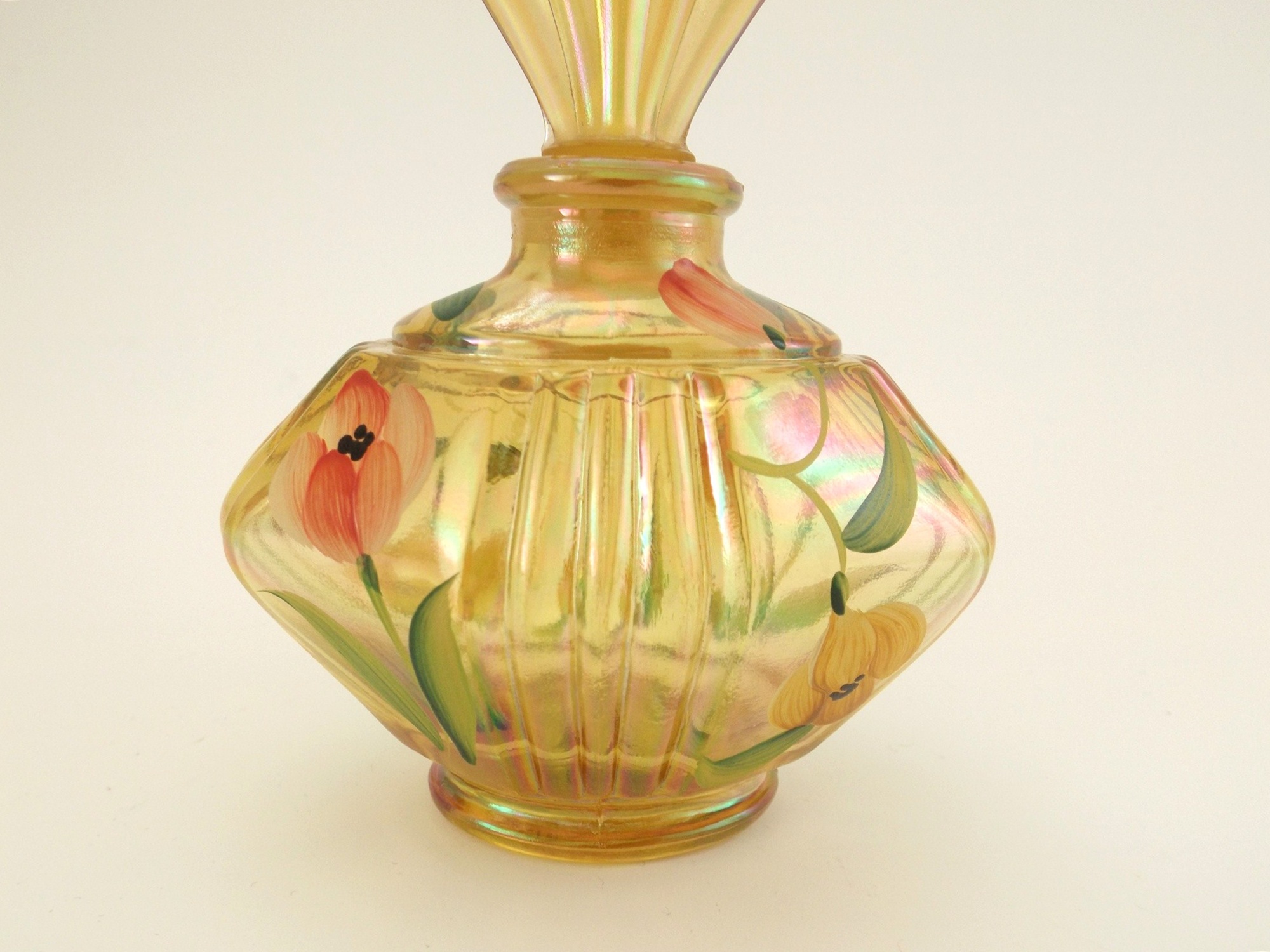 Hand-Painted Fenton Perfume Bottle