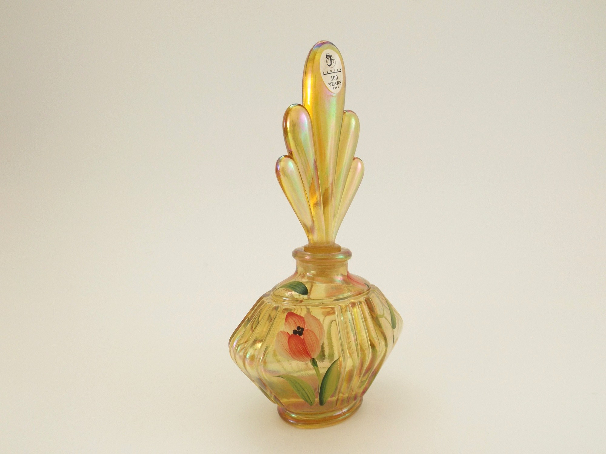 Hand-Painted Fenton Perfume Bottle