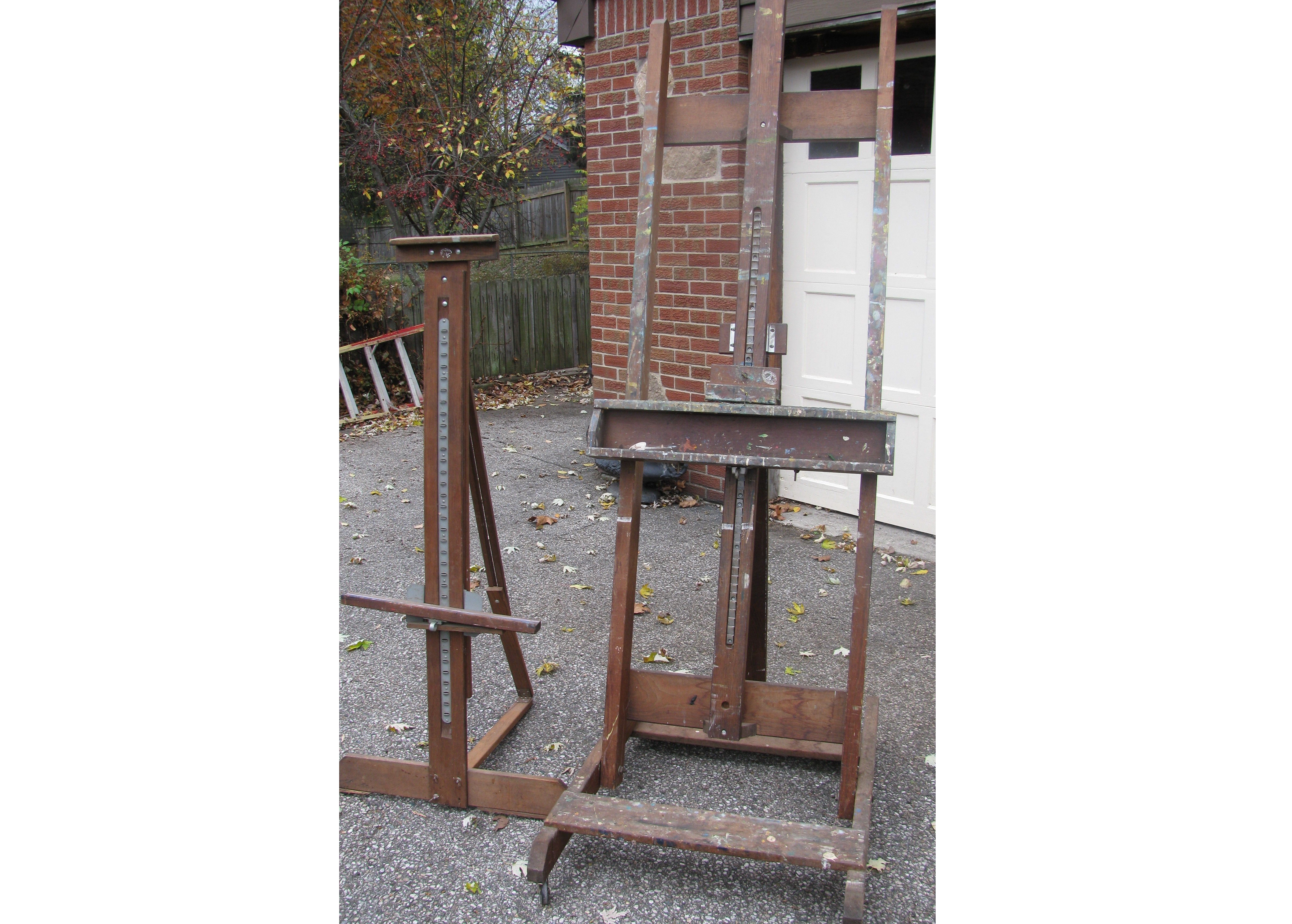 Pair of Vintage Wood Art Easels