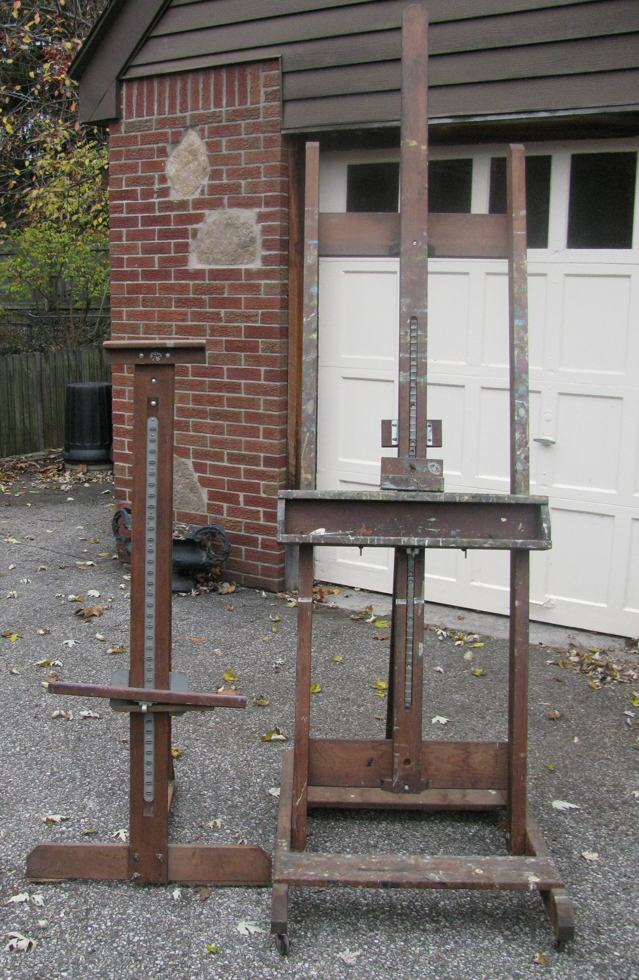 Pair of Vintage Wood Art Easels