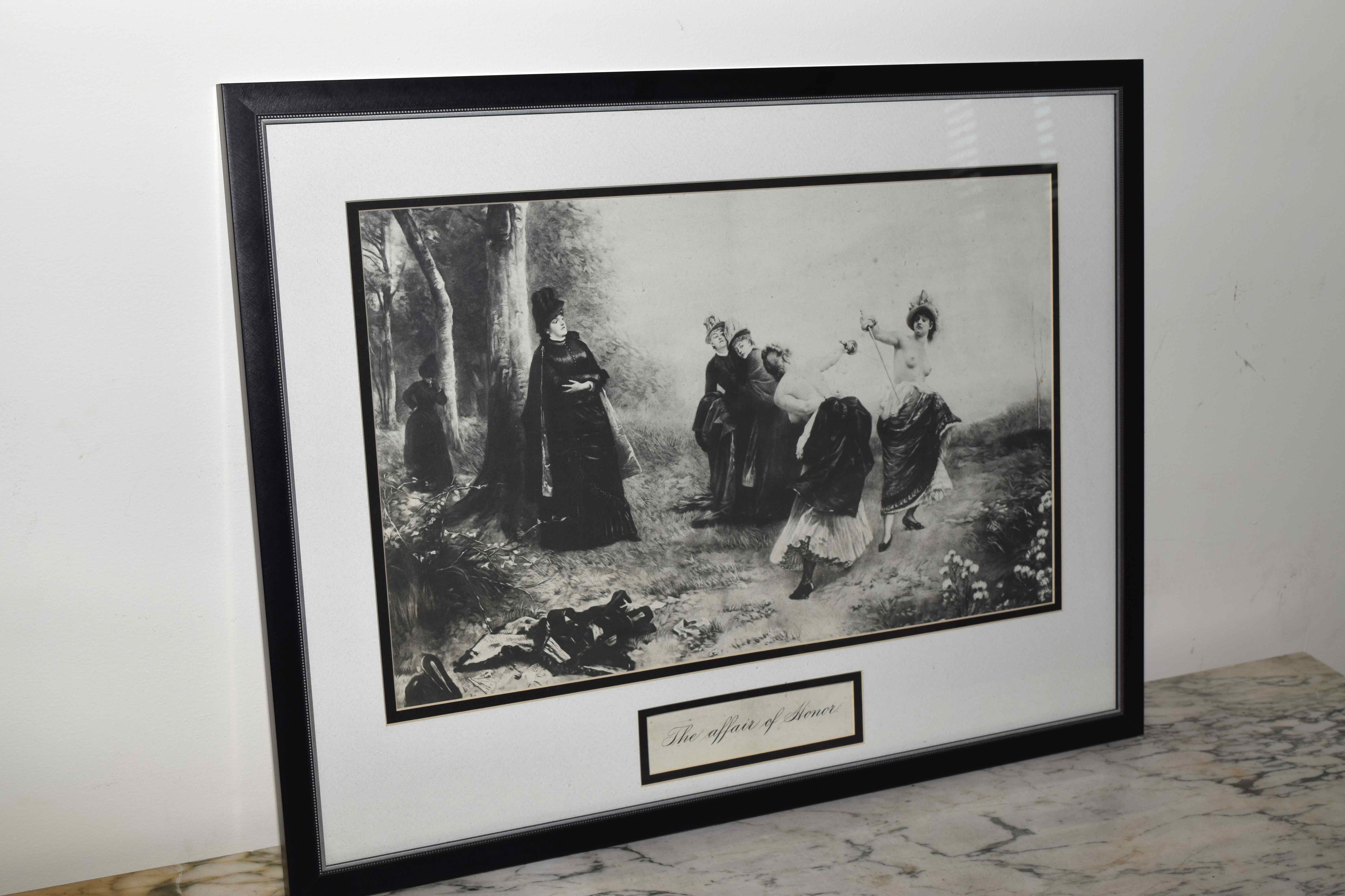 "The Affair of Honor" Photogravure by Emile Bayard Circa 1886