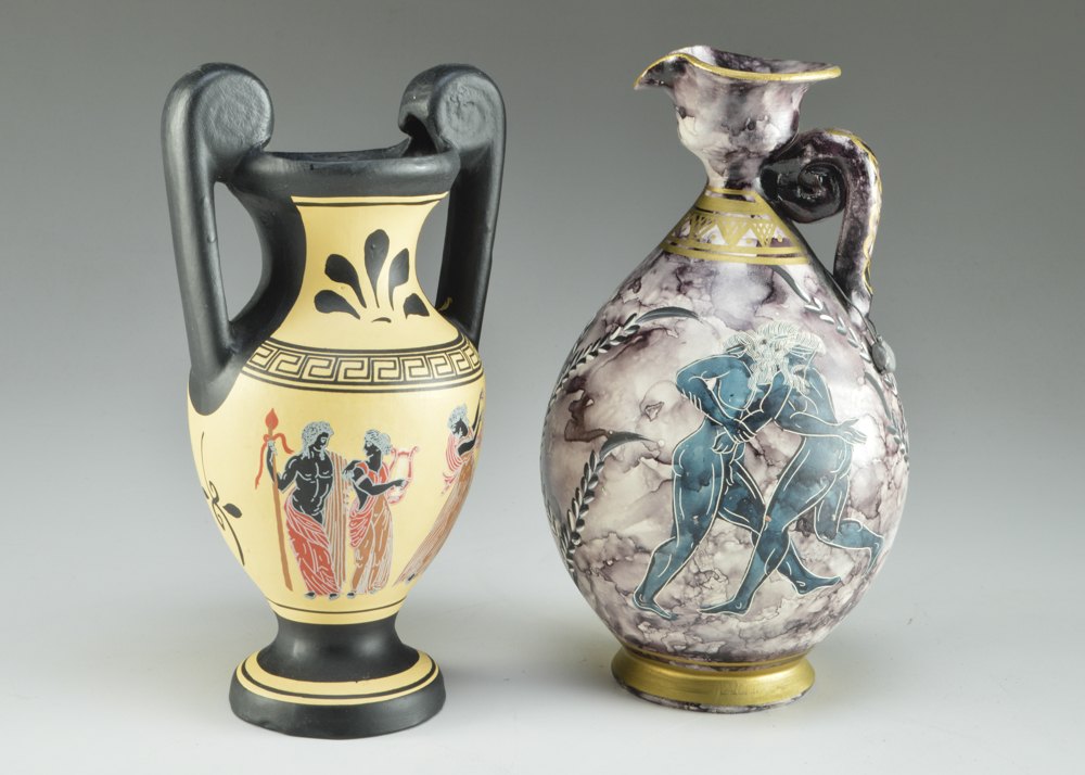 Two Contemporary Artisan Greek Vases