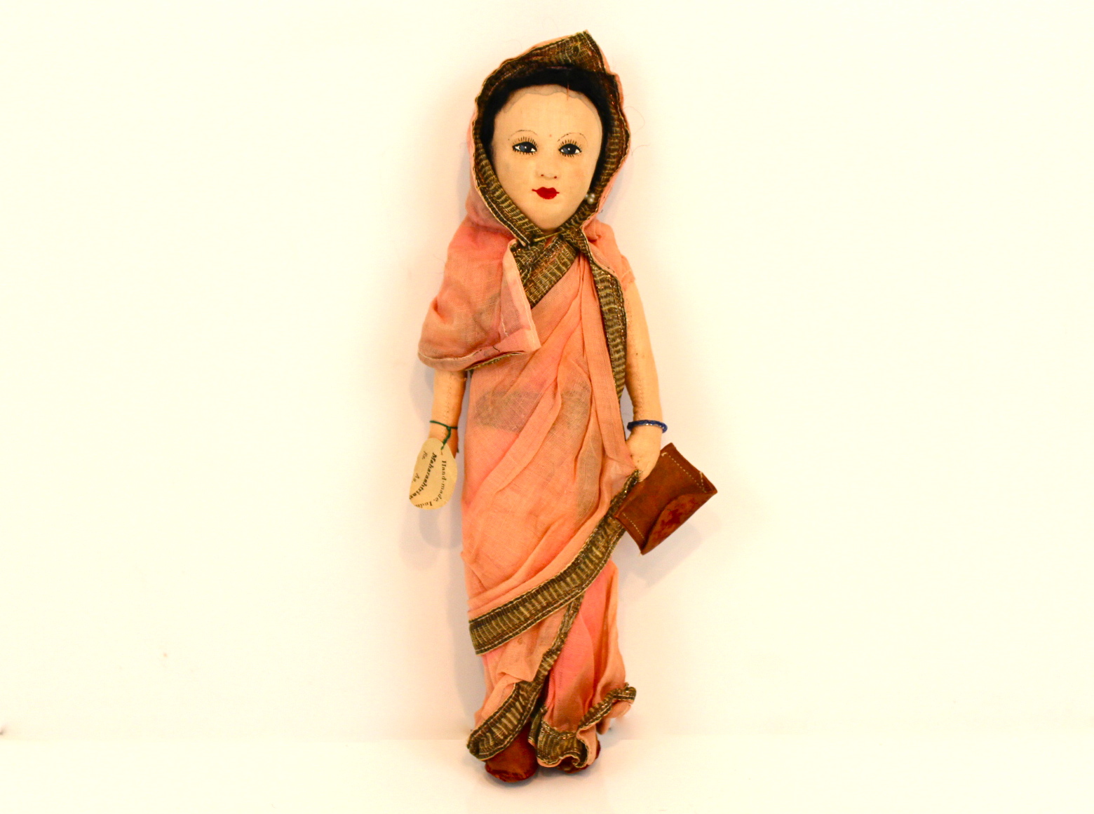 Vintage  Handmade India Cloth Doll with Sari
