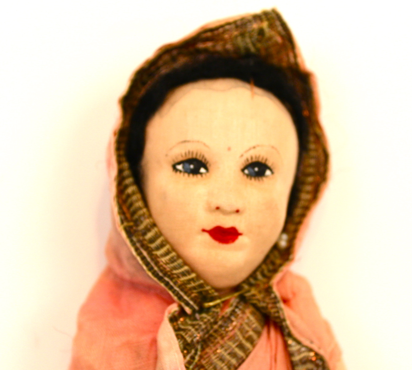 Vintage  Handmade India Cloth Doll with Sari