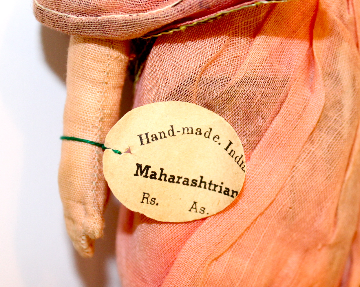 Vintage  Handmade India Cloth Doll with Sari