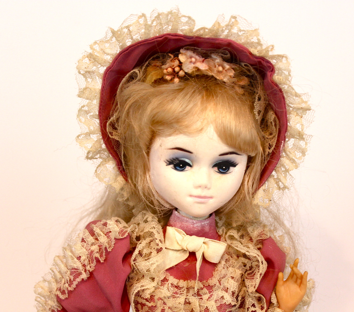 Vintage Petra doll By Bradley in Victorian Gown and Bonnet