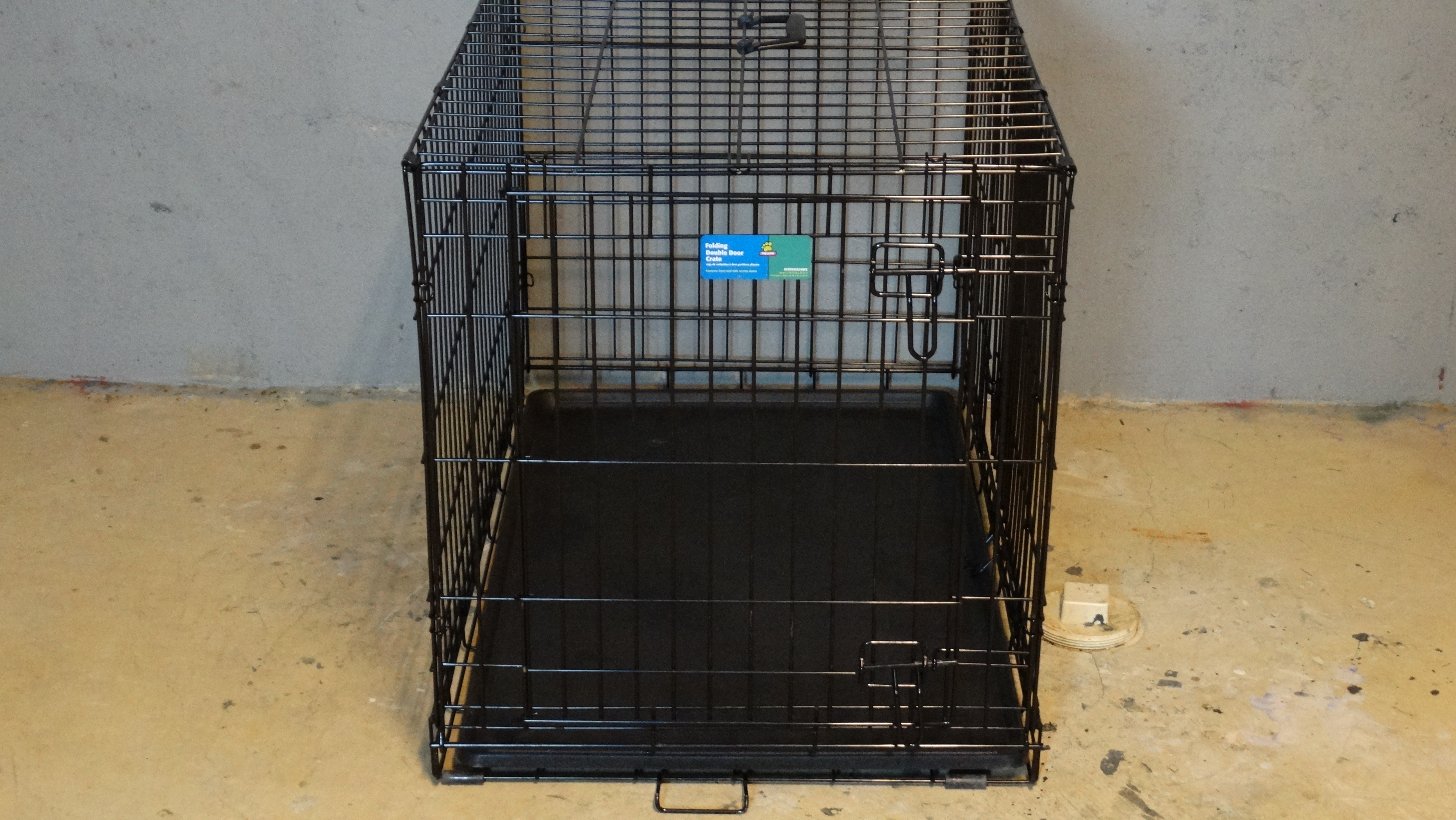Folding "Top Paw" Double Door Dog Crate