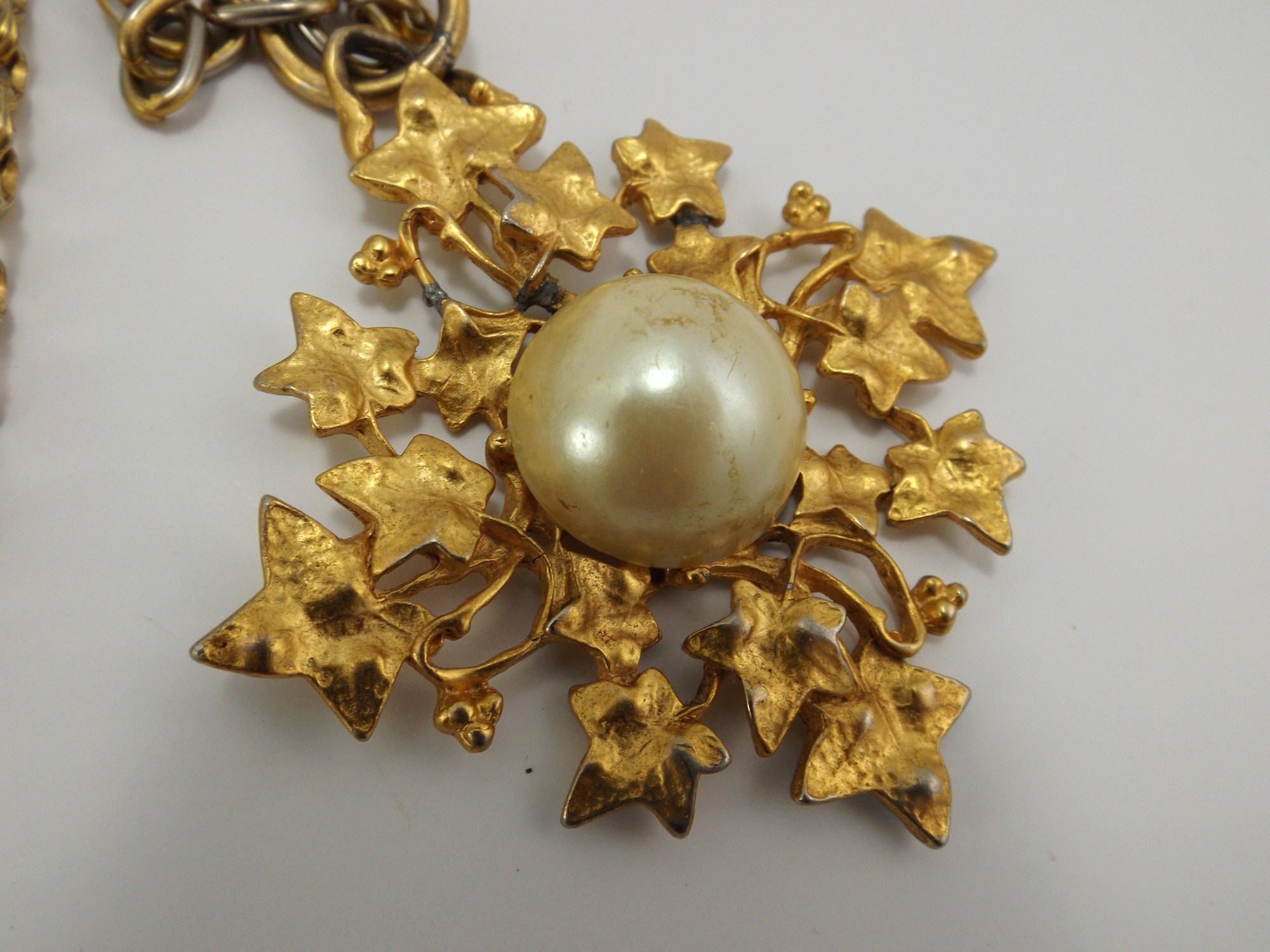 Chic Gold Mesh Bib Necklace, Bill Blass Watch, Glam Pendants