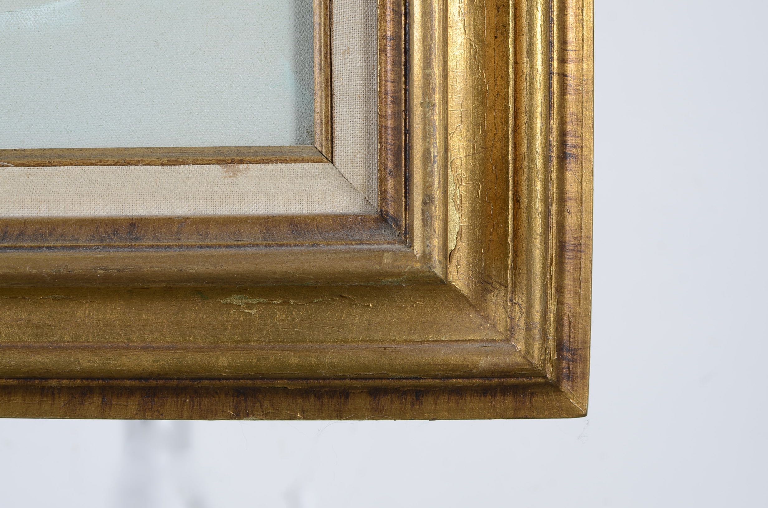 Vintage Floral Oil on Canvas by Jose Luis Campuzano