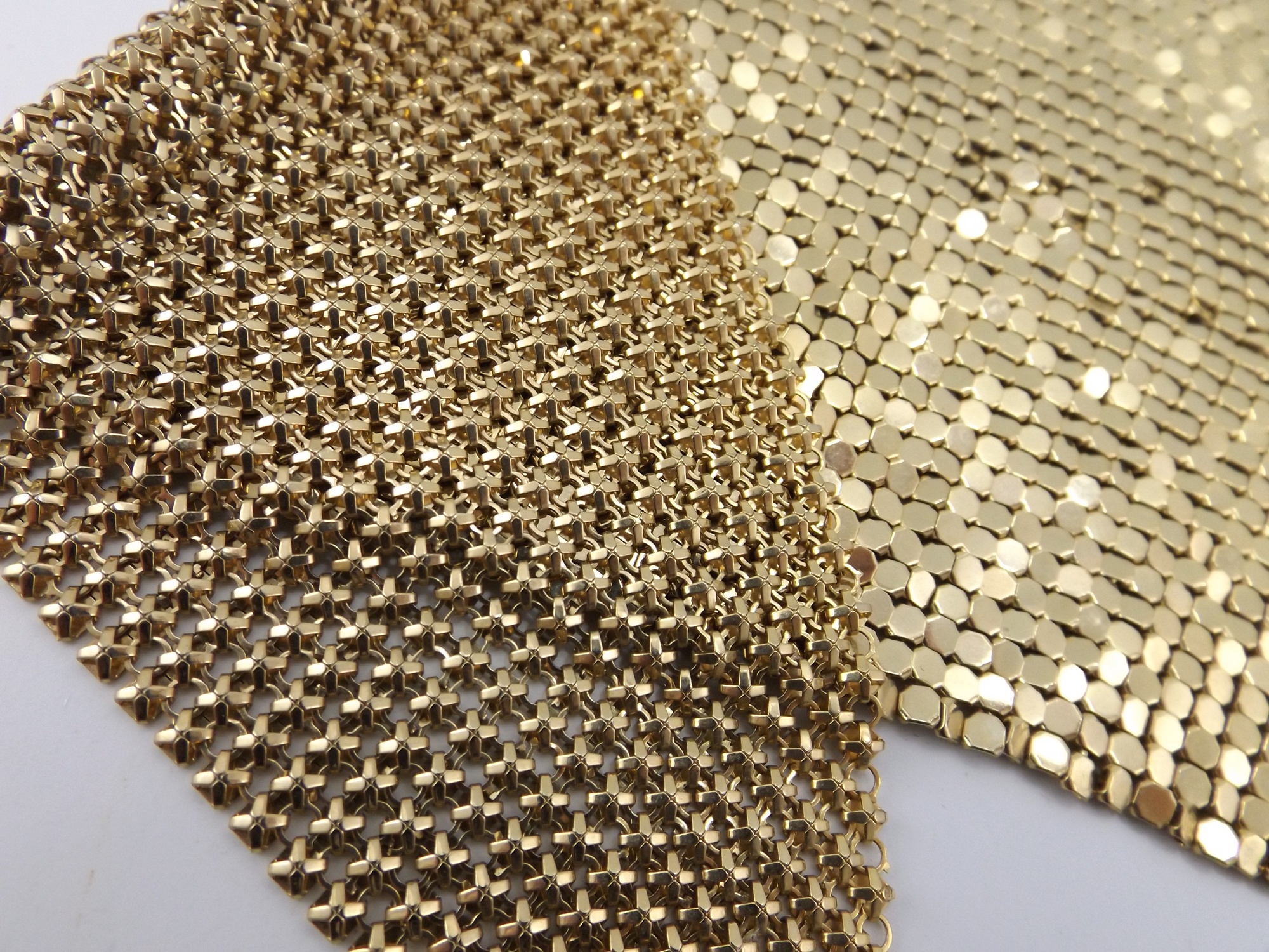 Chic Gold Mesh Bib Necklace, Bill Blass Watch, Glam Pendants