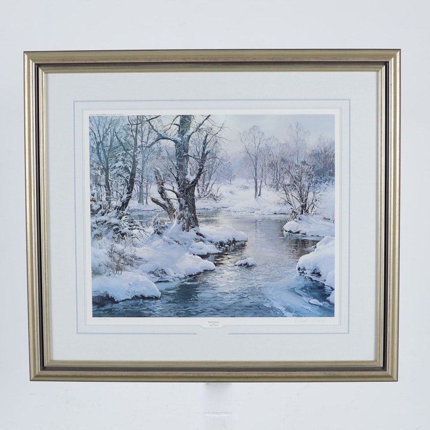 Signed Print of "Hush of Winter" by Charles Vickery