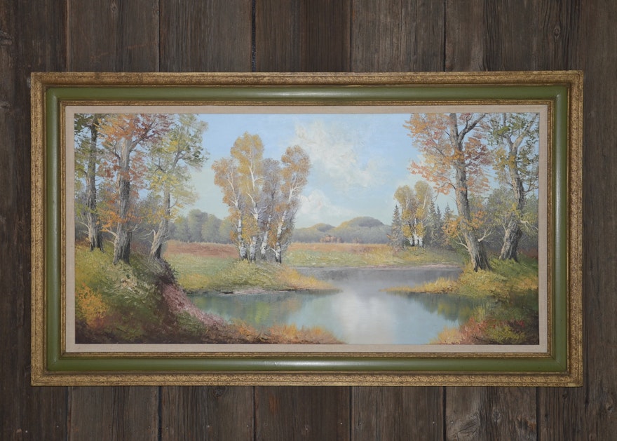 Original Oil on Canvas Painting by T. Steiner
