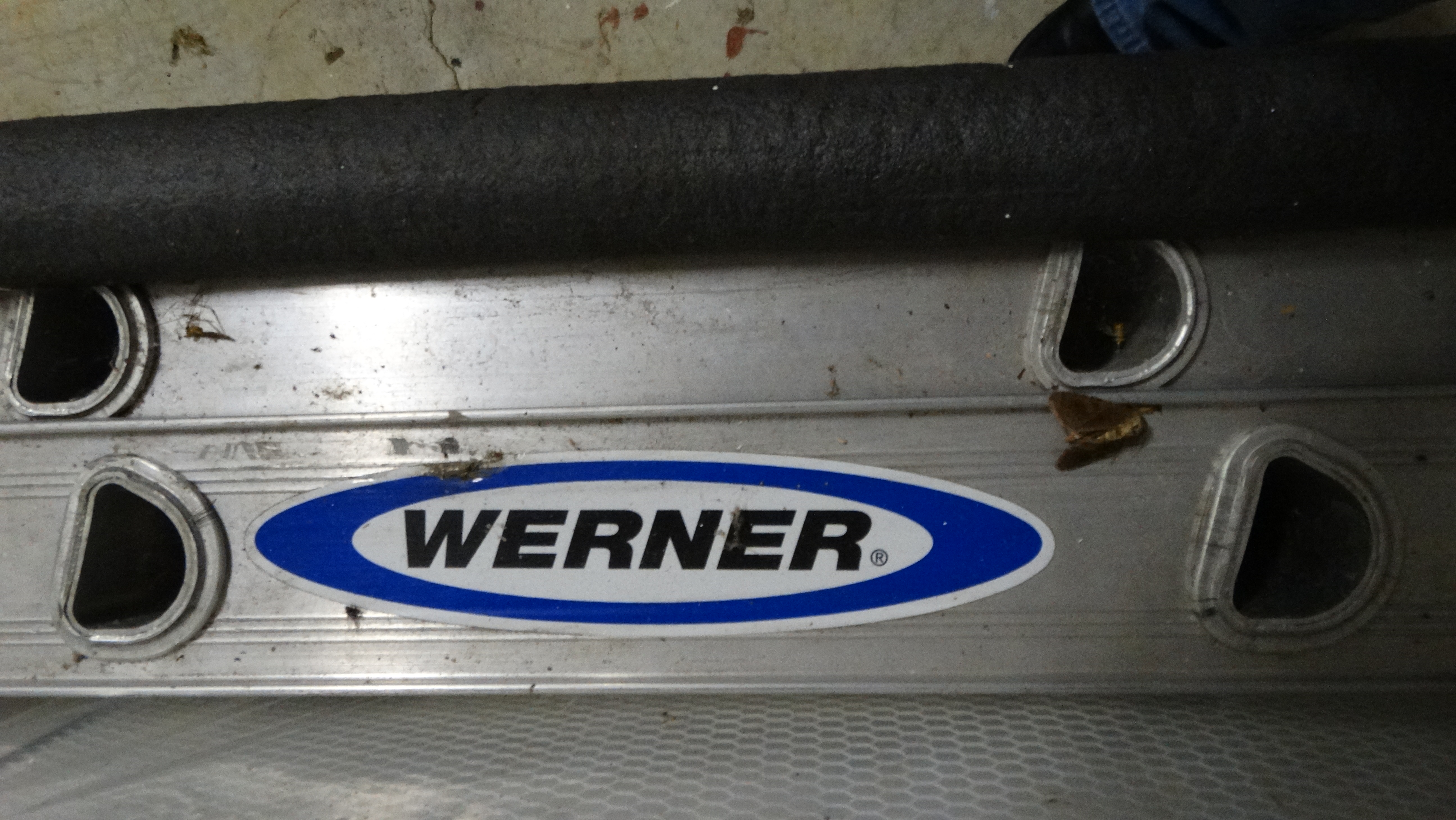 Werner Aluminum Extension Ladder and Wooden A-Frame Ladder