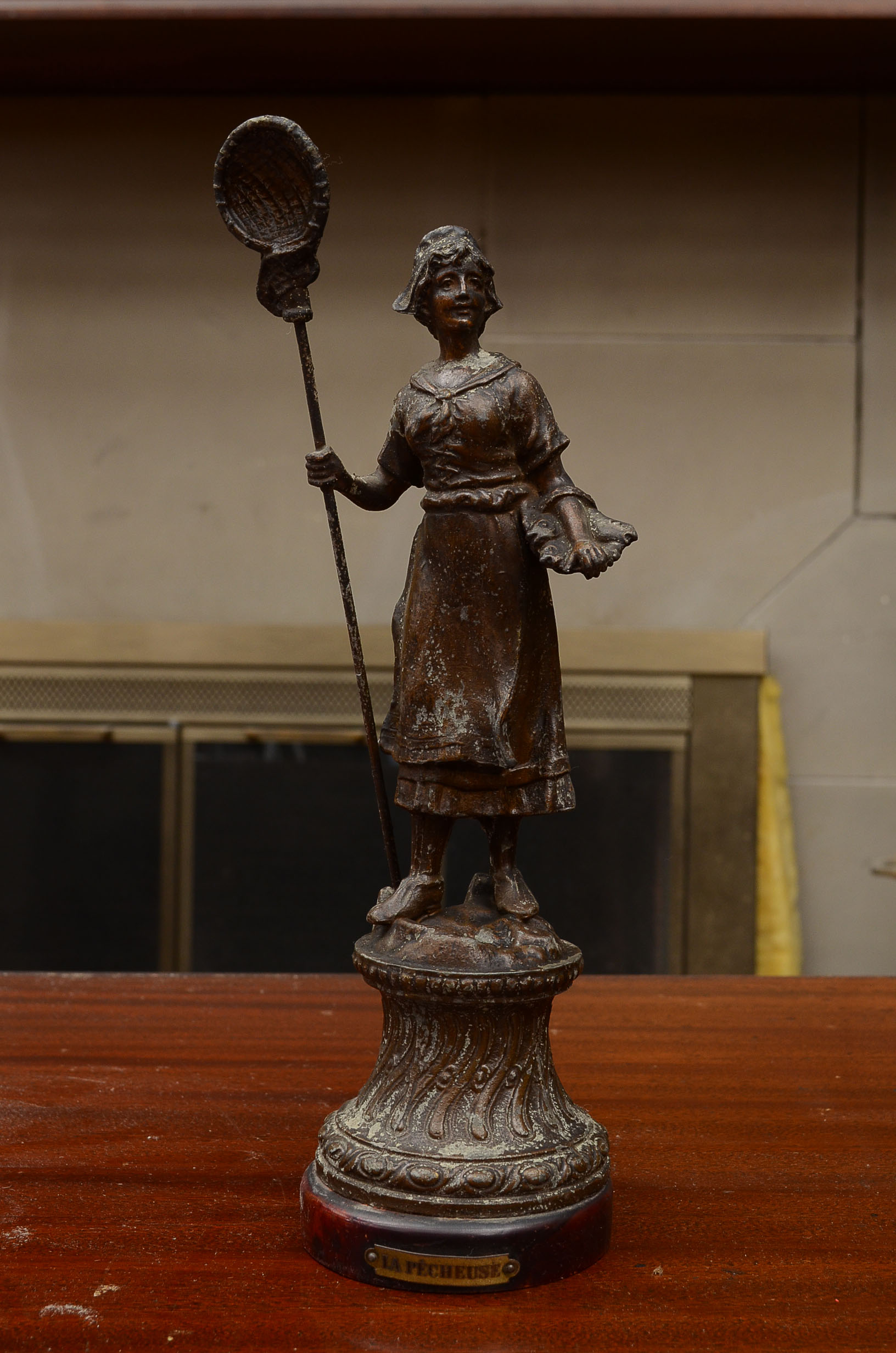 Pair of Cast Metal Statuettes