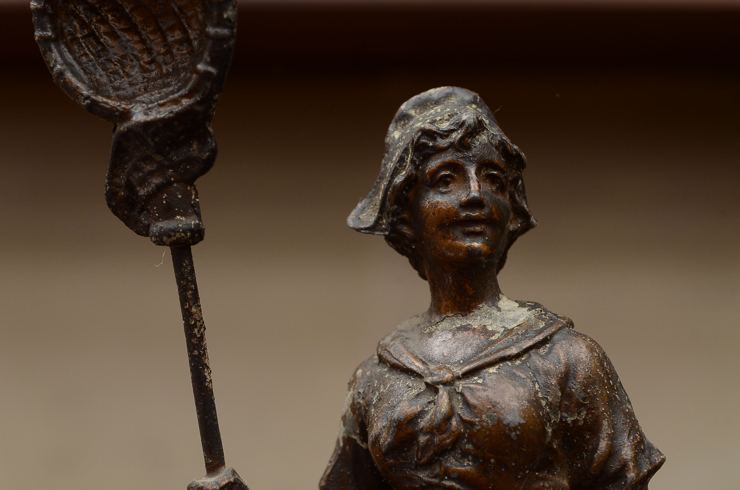 Pair of Cast Metal Statuettes