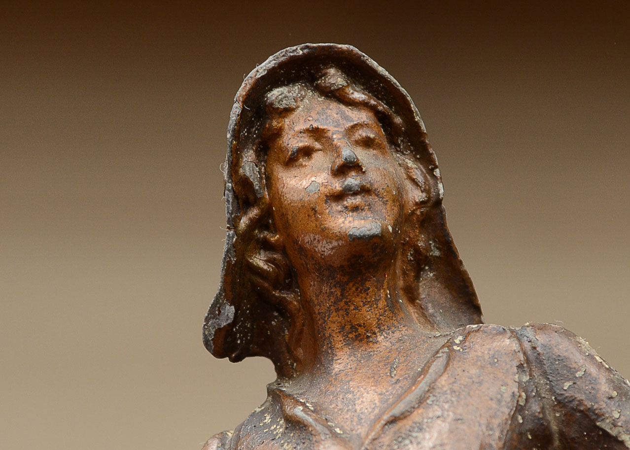 Pair of Cast Metal Statuettes