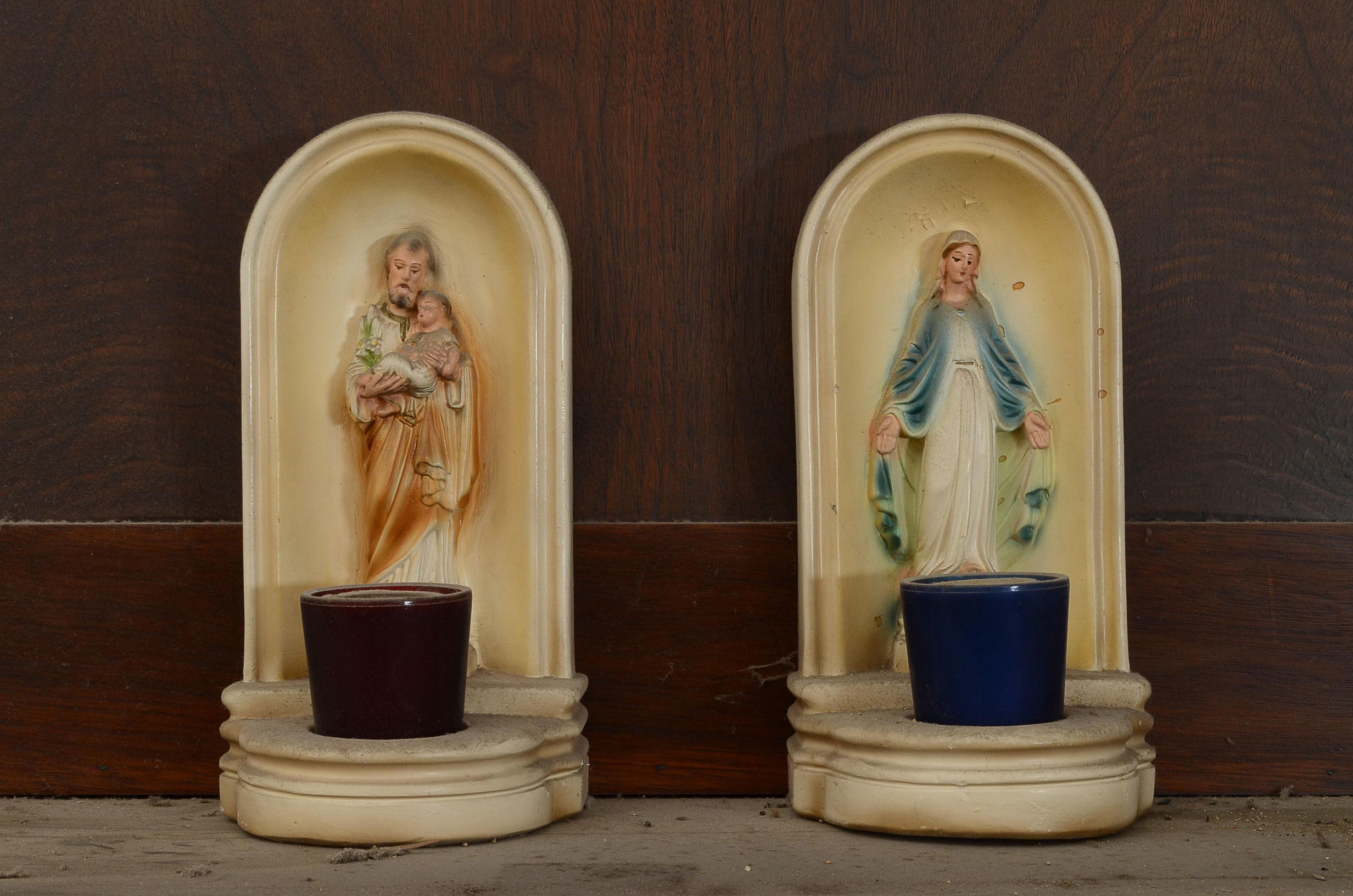 Pair of Cast Metal Statuettes