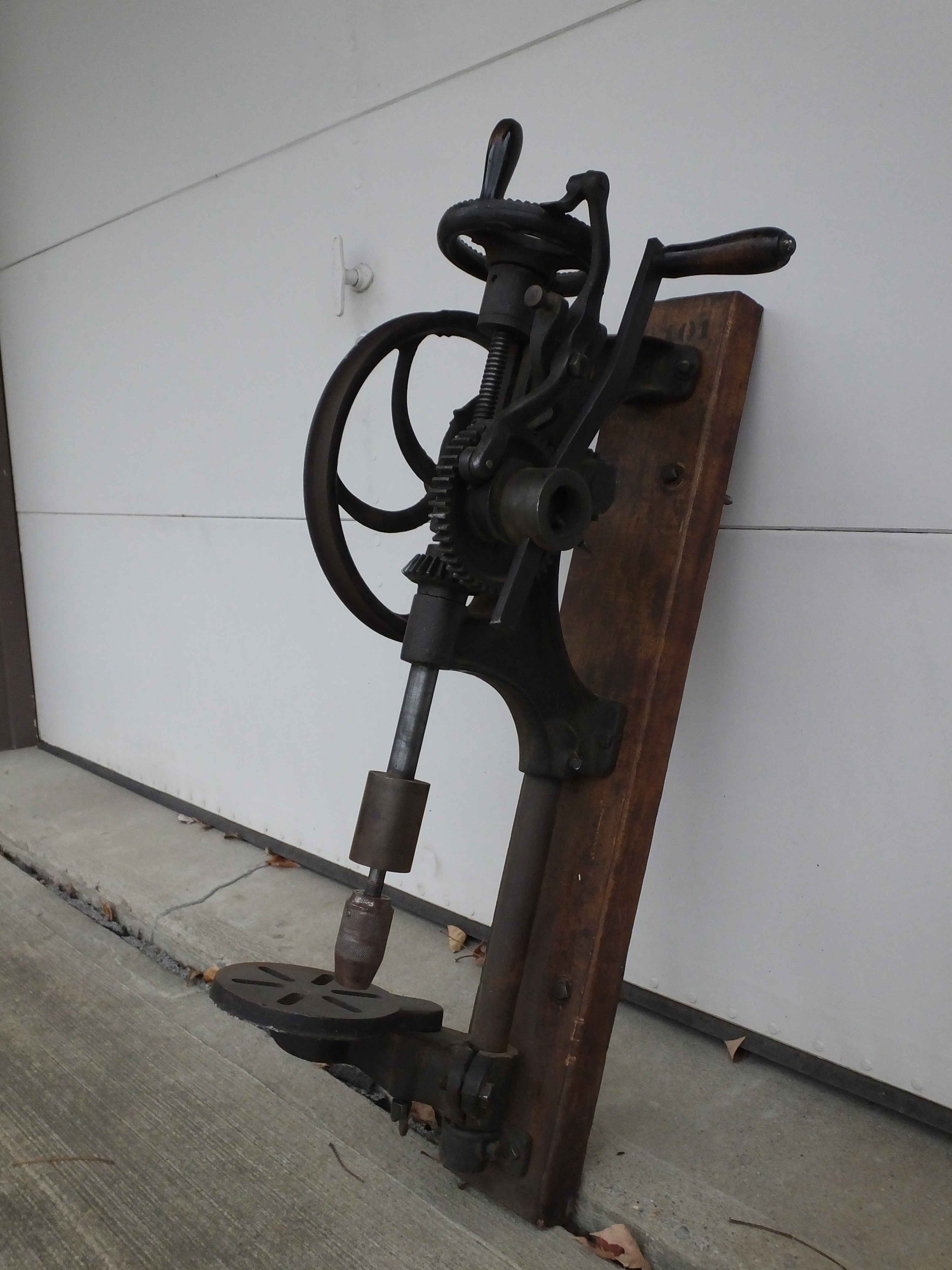 Antique Champion Blower and Forge Drill Press