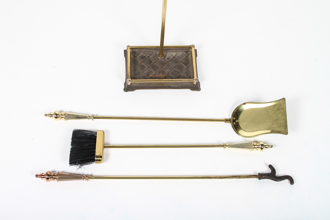 Vintage Lynchburg Hardware Bellows and Brass Toned Hearth Set