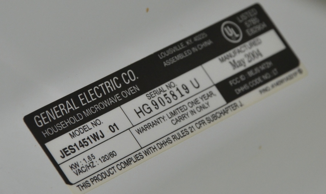 GE Sensor Microwave Oven