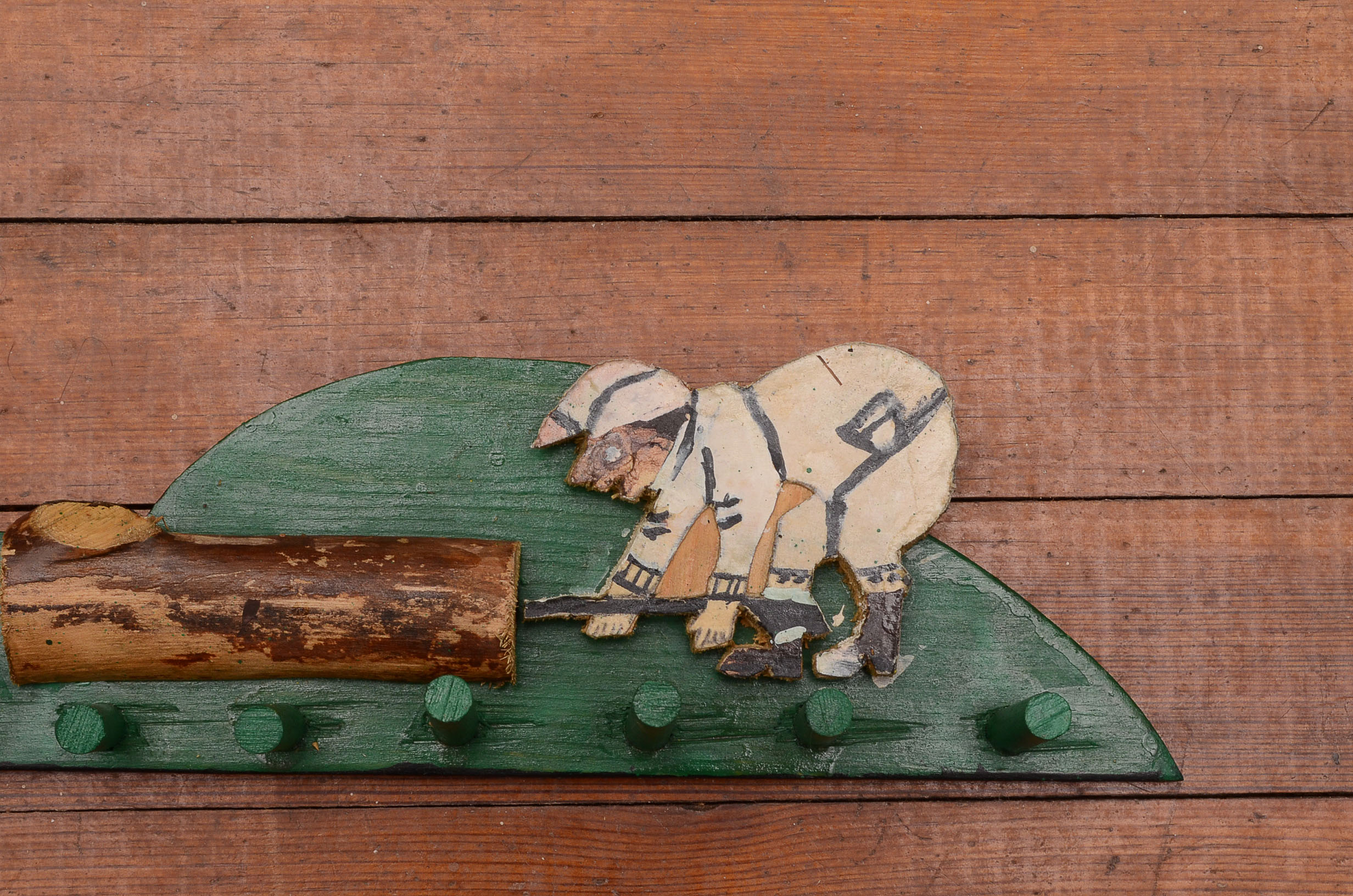 Folk Art Pegged Rack