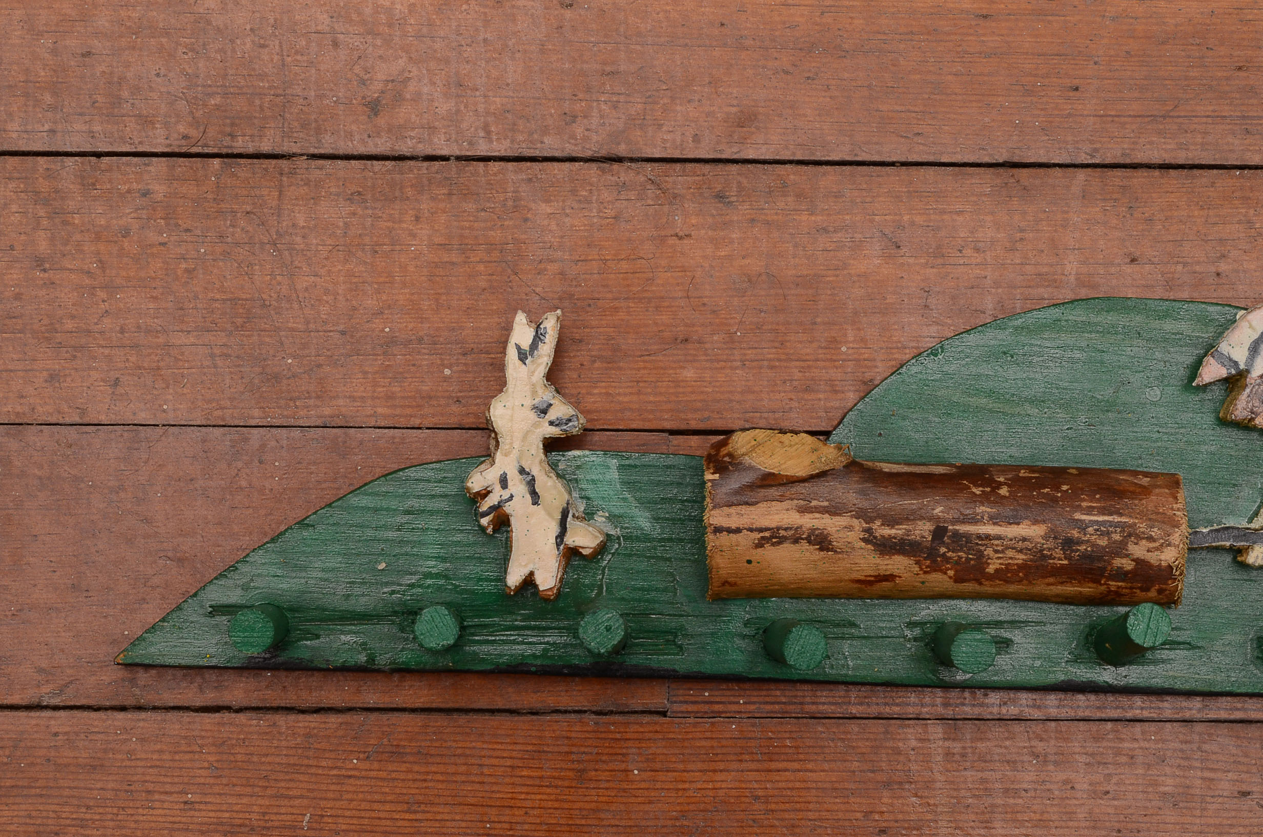 Folk Art Pegged Rack