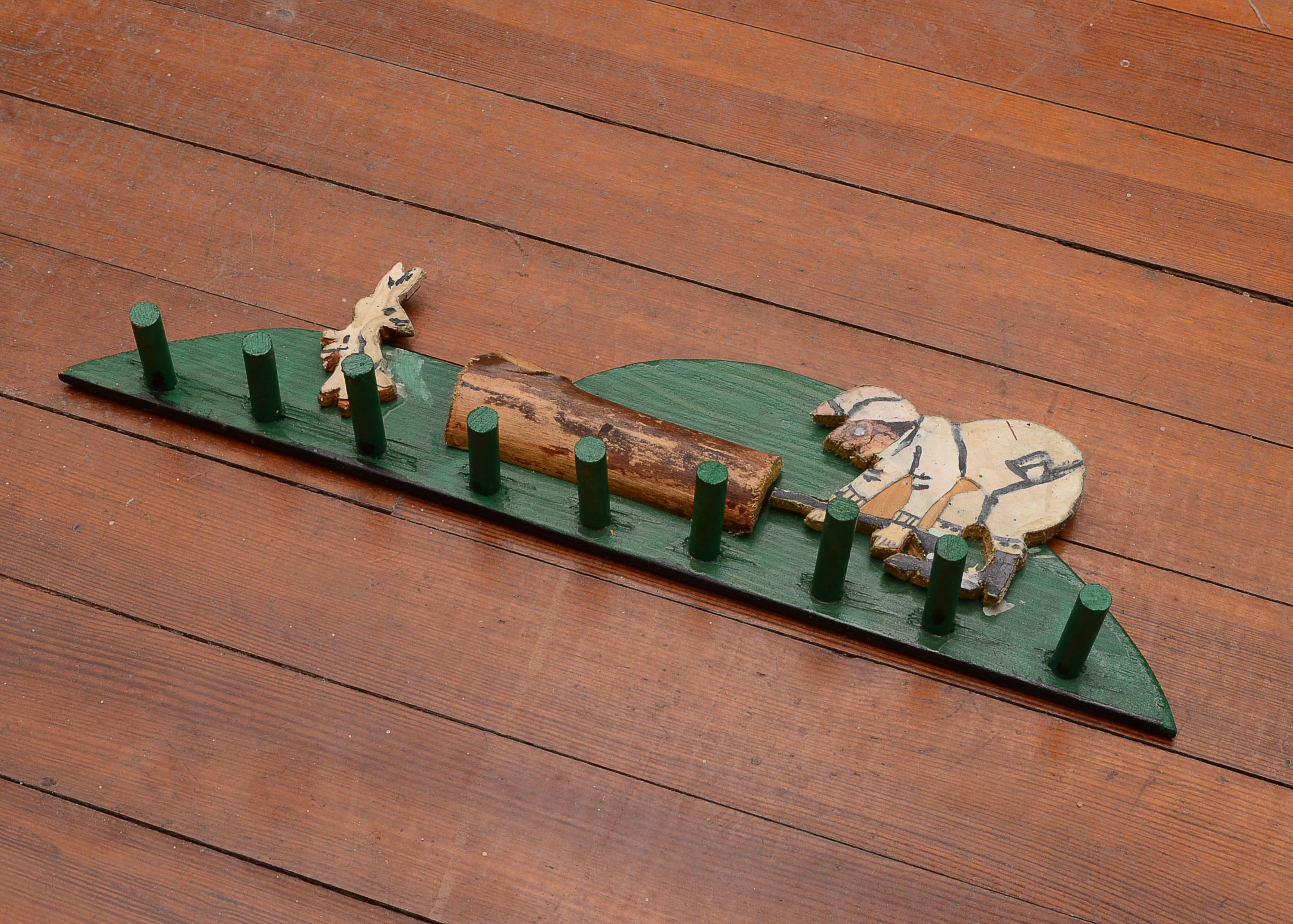 Folk Art Pegged Rack